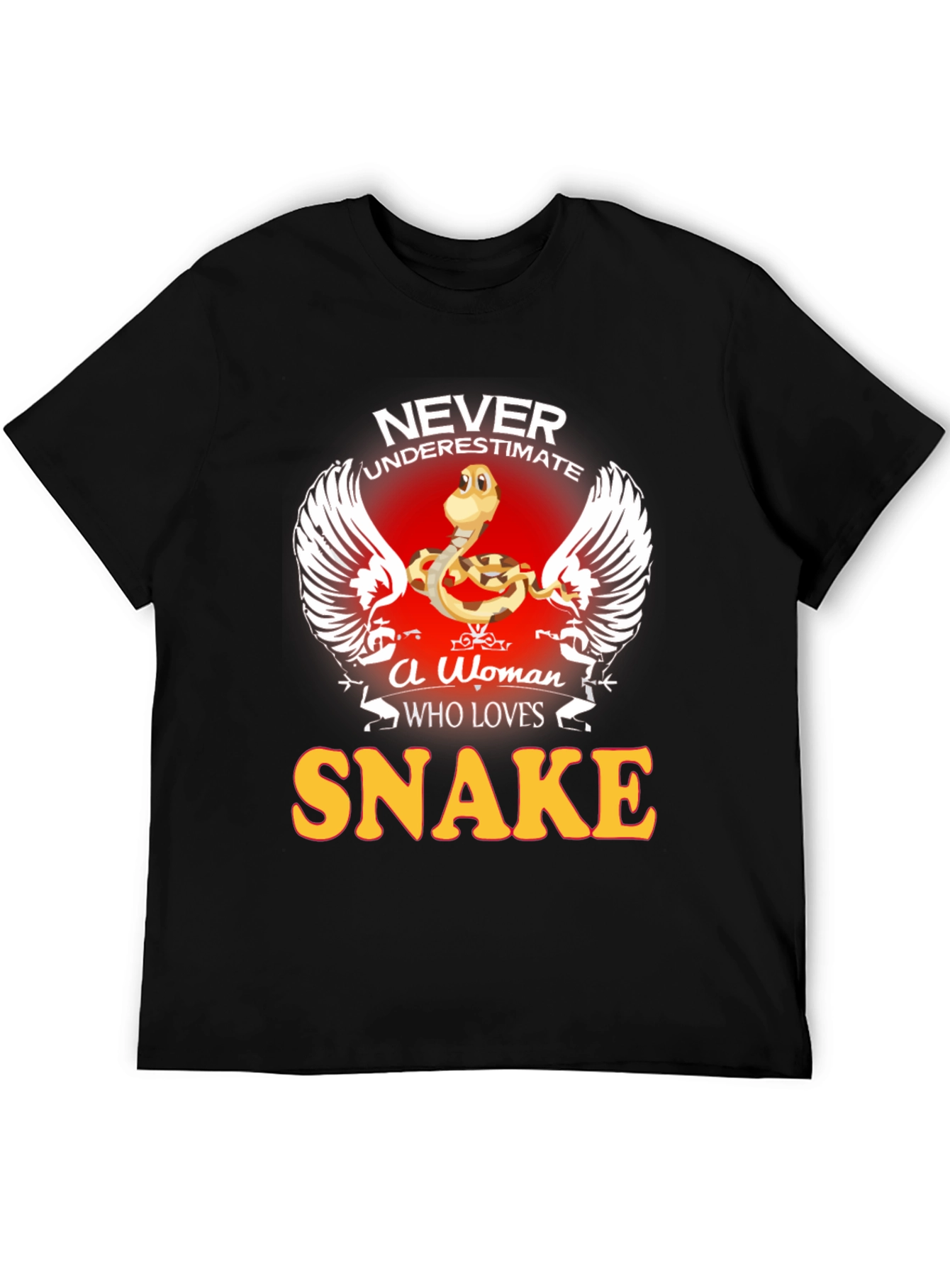 Black Never Underestimate A Woman Who Loves Snakes Tee view 5