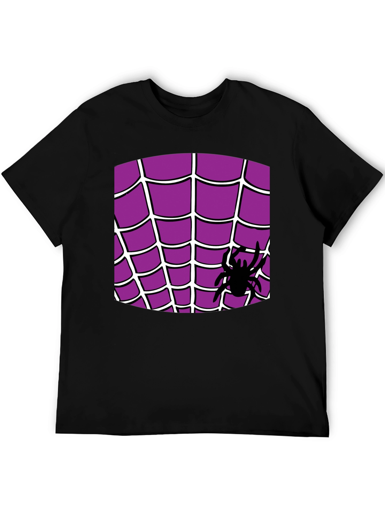Black Spider Web T-Shirt - Halloween Costume view 5