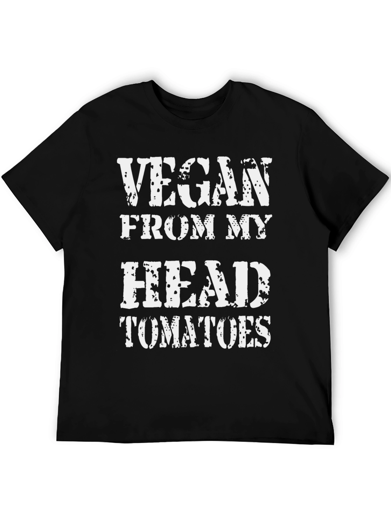 Black Vegan From My Head Tomatoes Graphic T-Shirt view 5