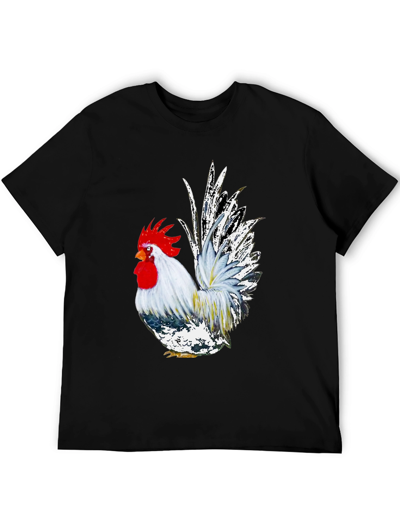 Rooster Graphic Tee - Cool Farm Animal T-Shirt - 5