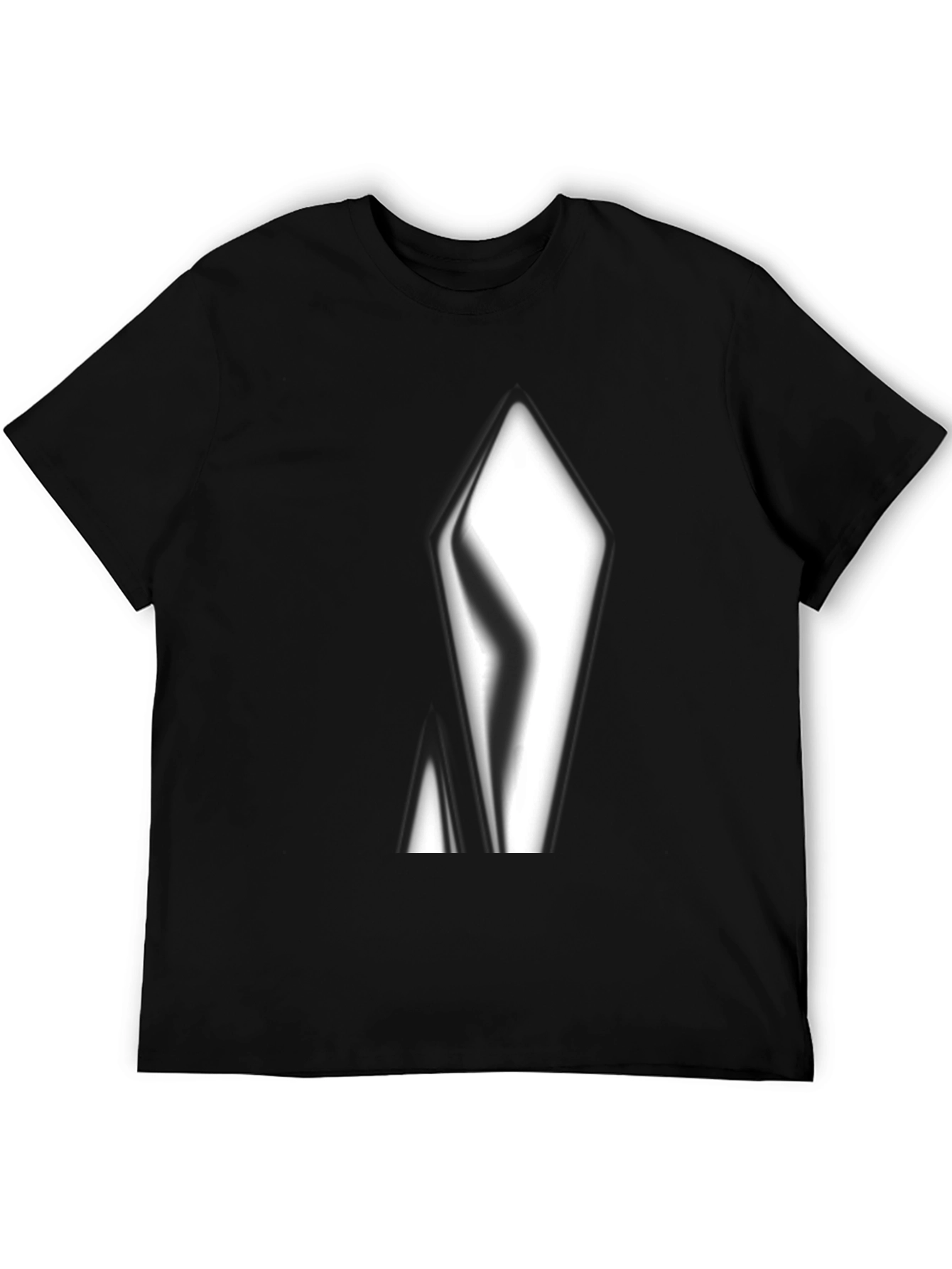Black Abstract Graphic Black T-Shirt view 5