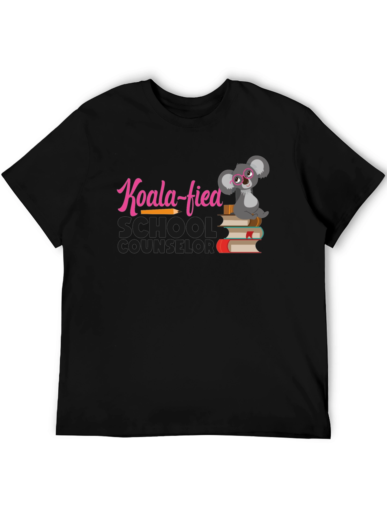 Black Koala-fied School Counselor T-Shirt view 5