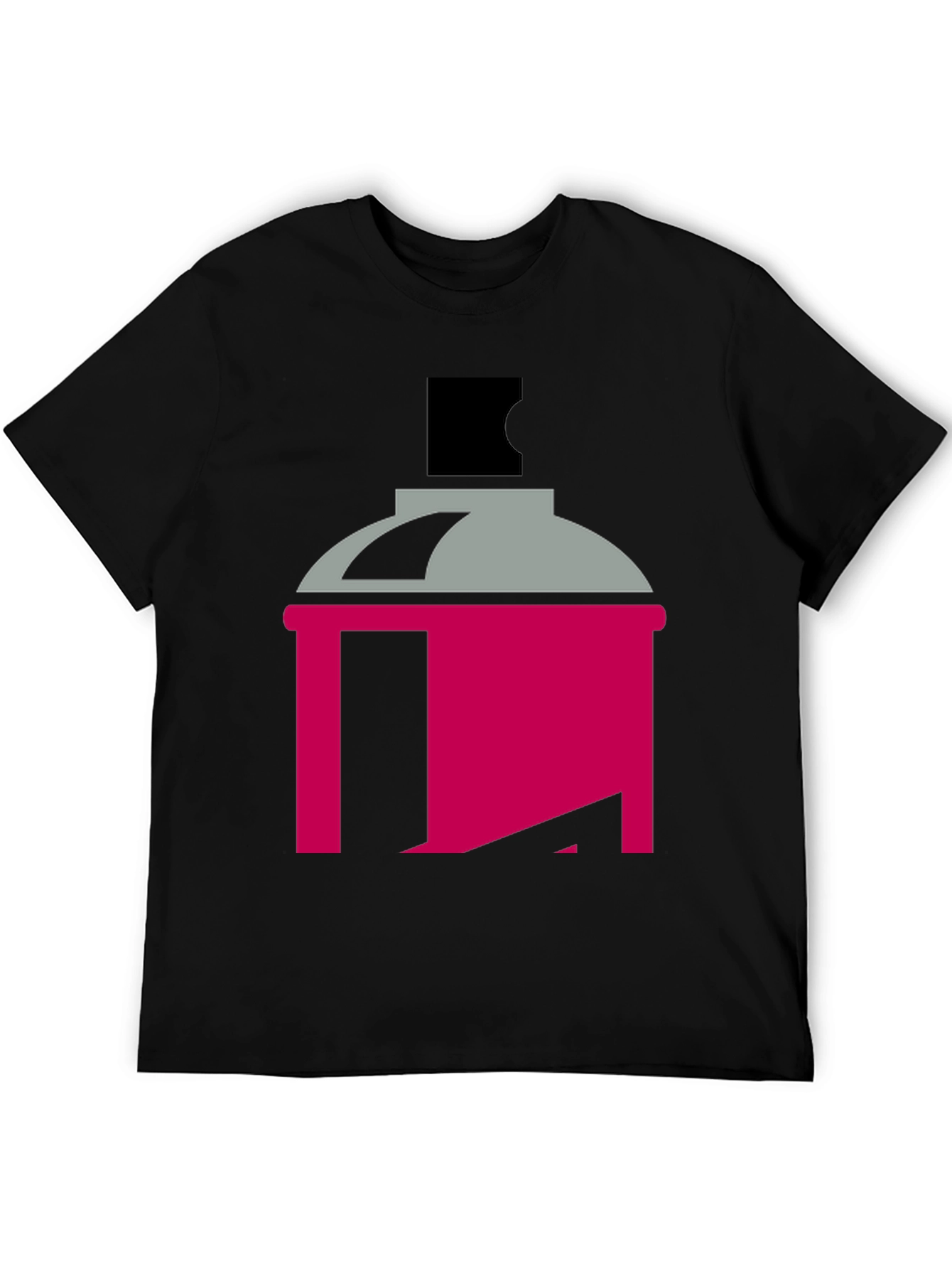Black Spray Paint Can Graphic Tee - Modern Art Style view 5