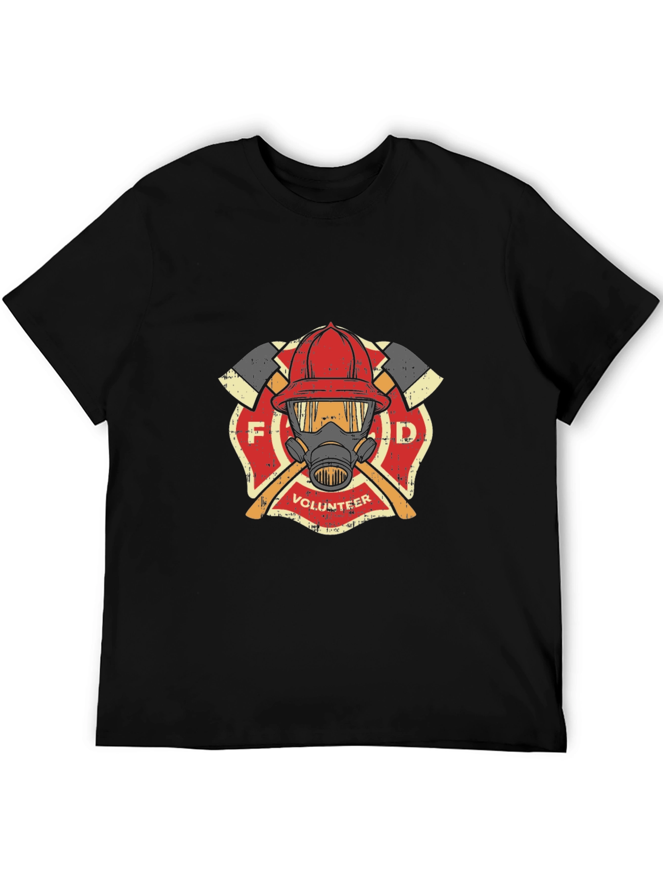Firefighter Volunteer Graphic Tee - Black - 5