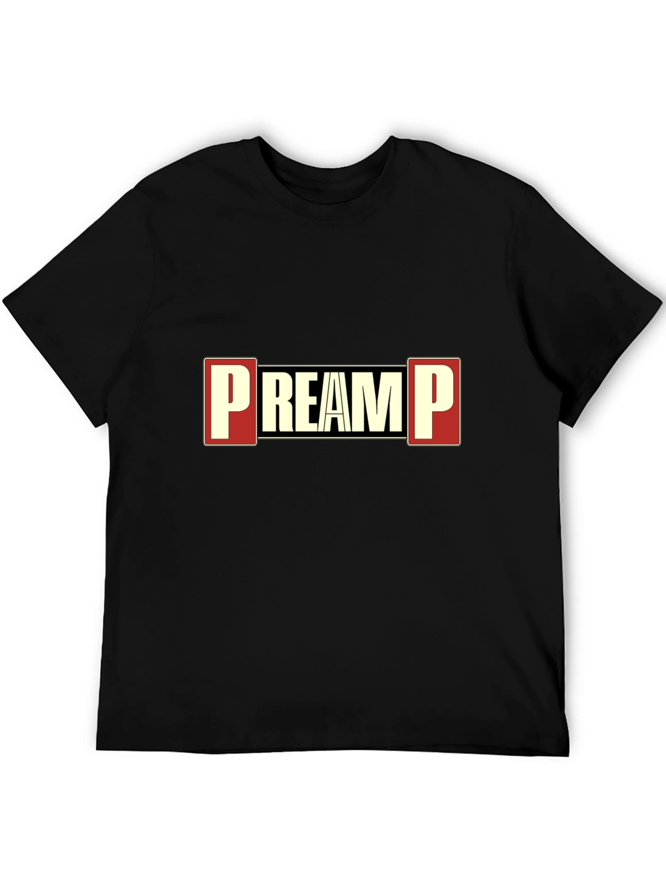 Black PREAMP Graphic Tee - Black Cotton Blend T-Shirt view 5