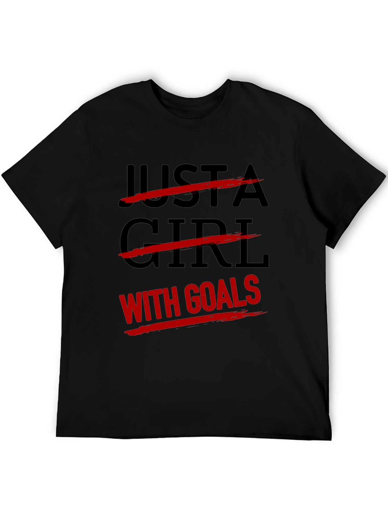 Black Goal-Getter Graphic Tee: Black Cotton T-Shirt view 5