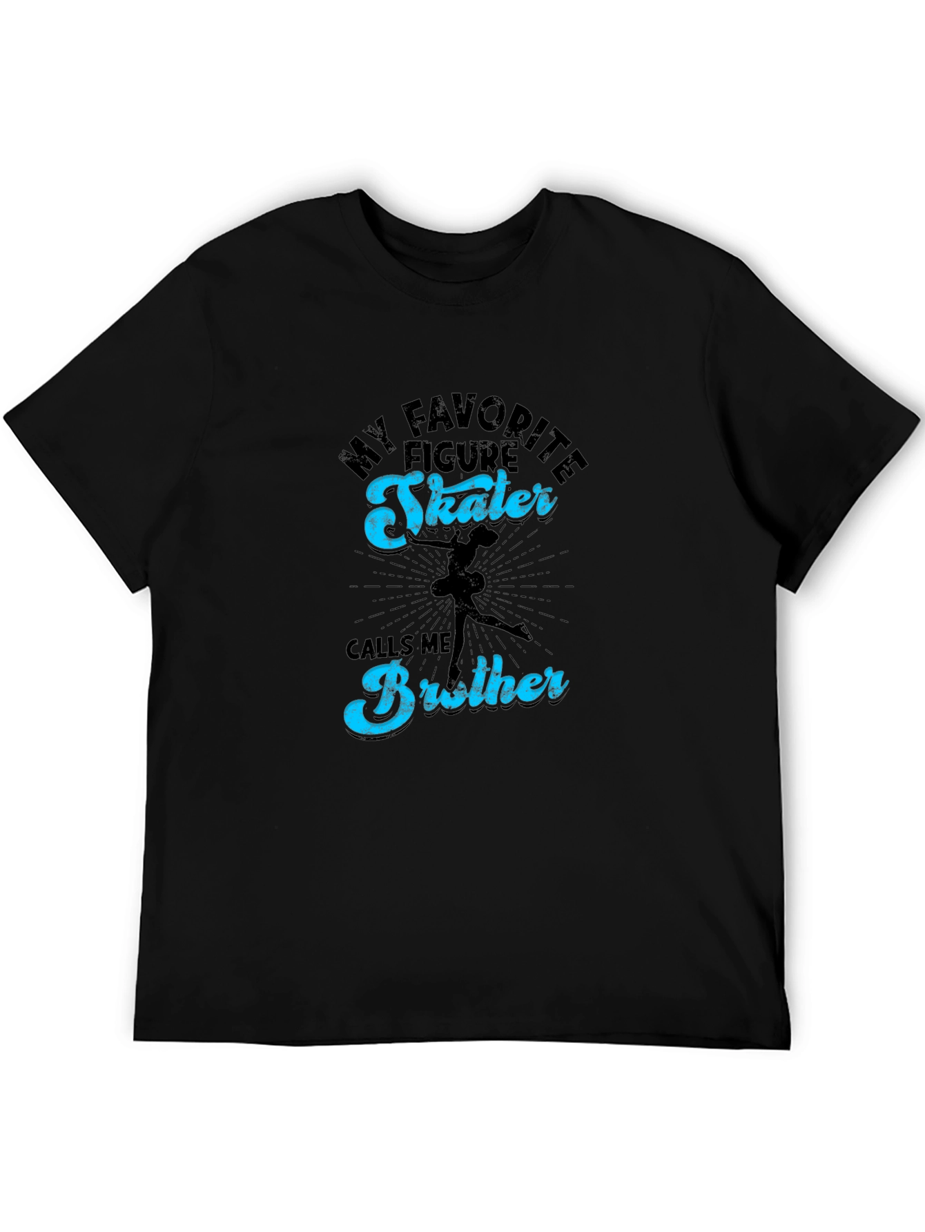 Black Figure Skater Brother Tee - Sport Fan Apparel view 5