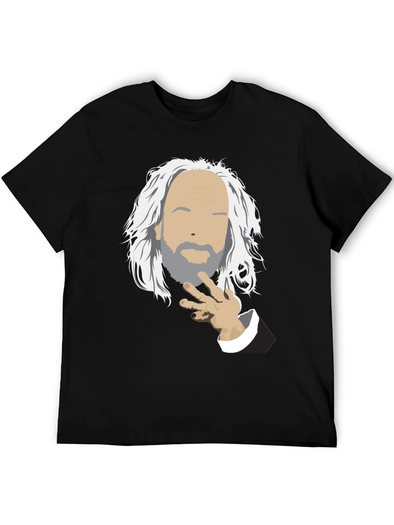 Black Philosopher Graphic Tee - Black Cotton T-Shirt view 5