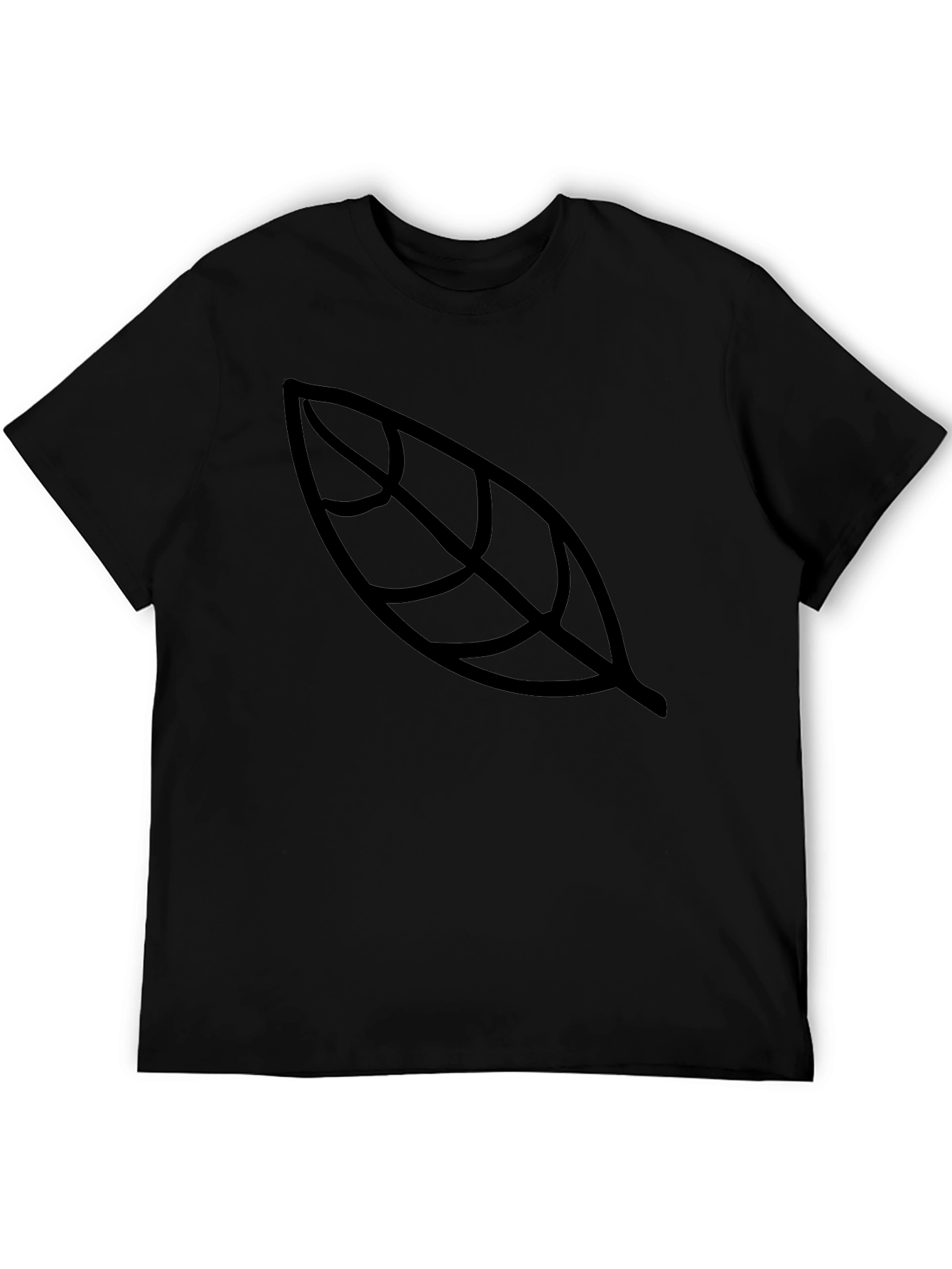 Black Leaf Graphic Black T-Shirt - Unisex view 5