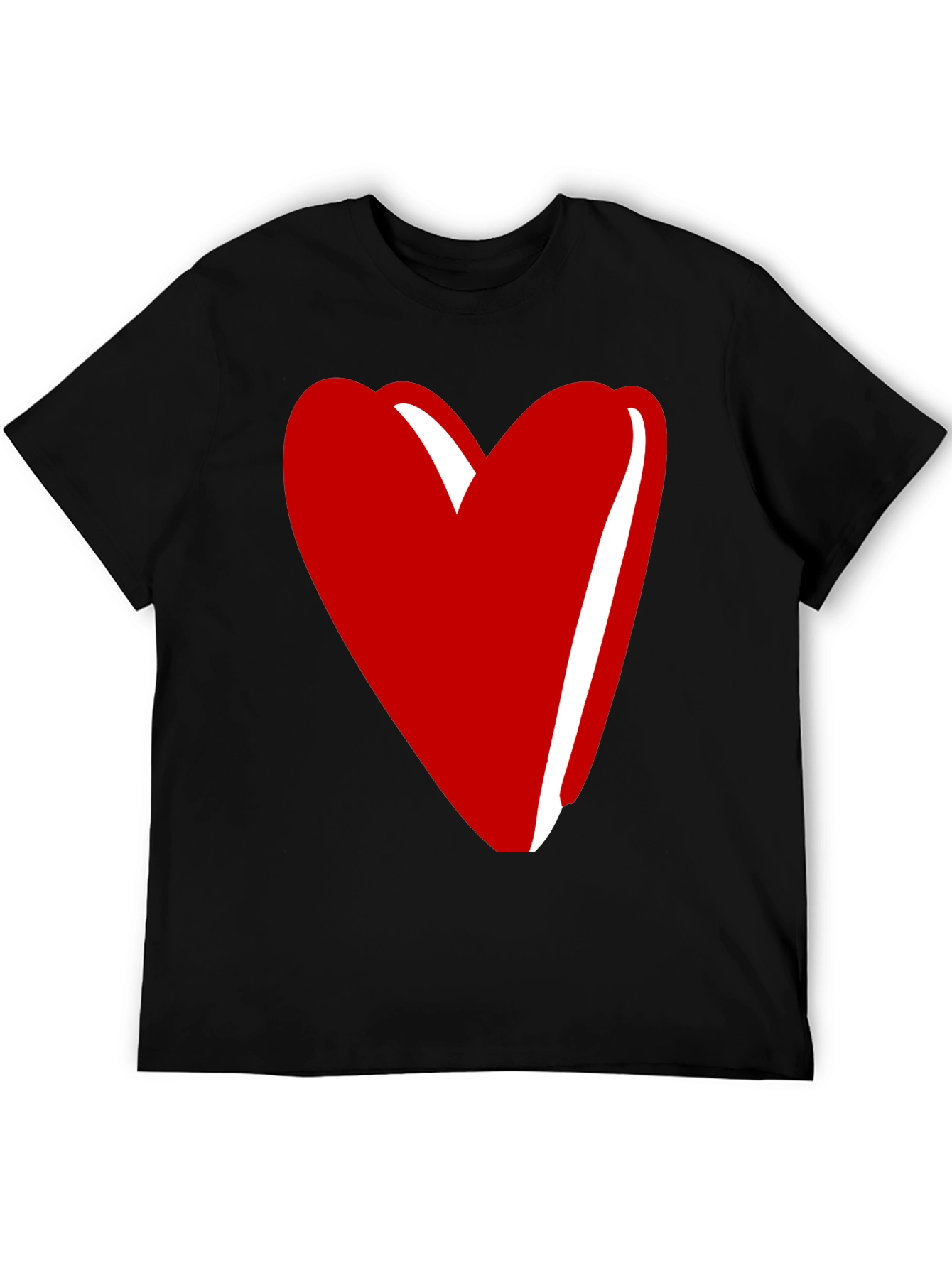 Black Heart Graphic Tee - Stylish Unisex Crew Neck T-Shirt view 5