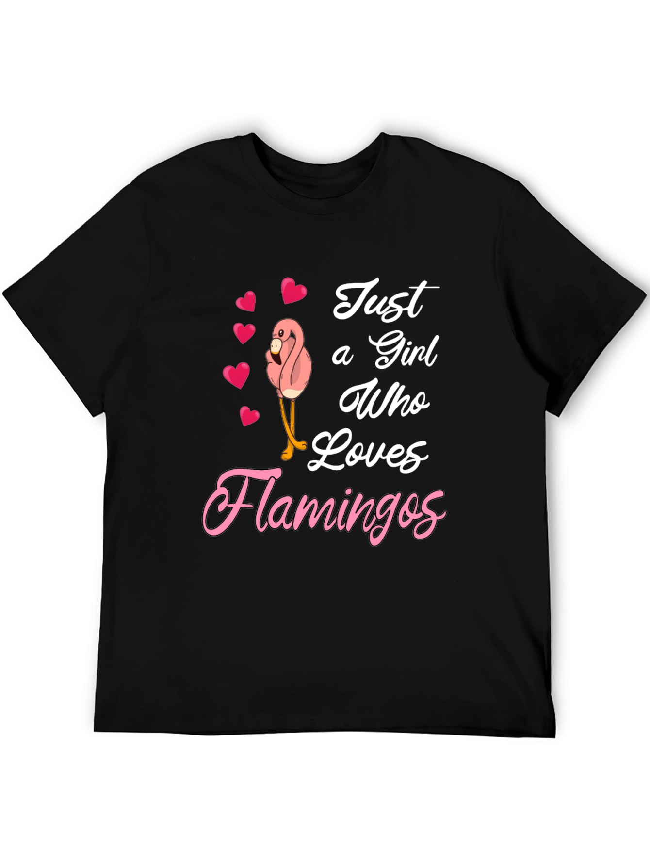 Black Girl's Flamingo Lover T-Shirt view 5