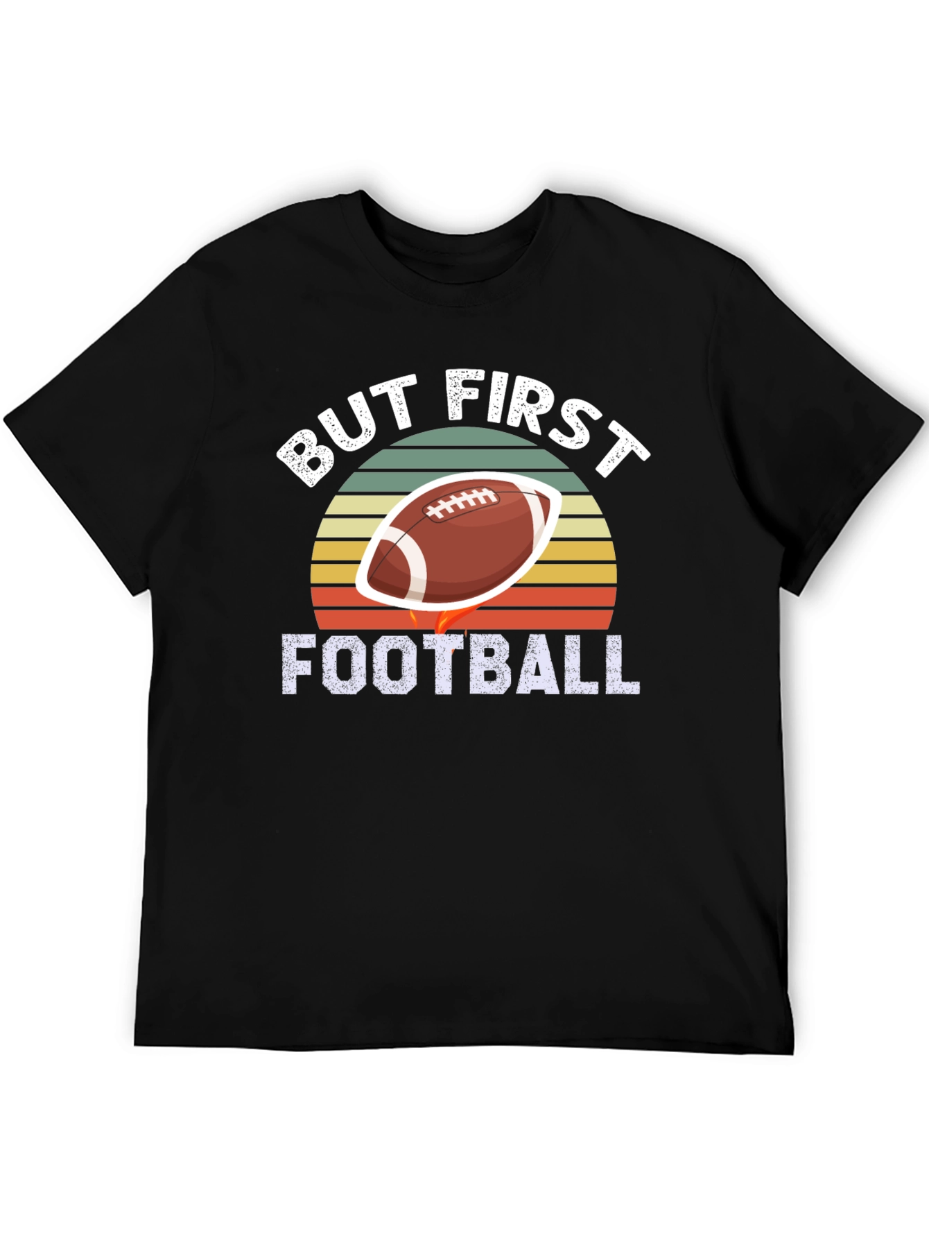 Black But First Football Graphic Tee - Stylish & Sporty view 5