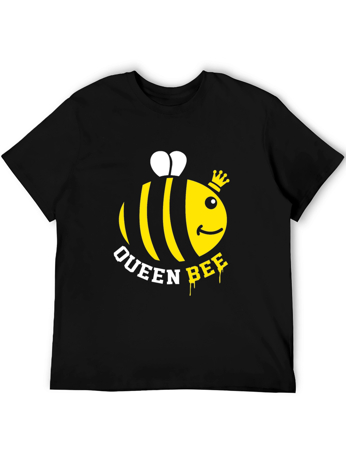 Black Queen Bee Graphic T-Shirt - Trendy Casual Wear view 5