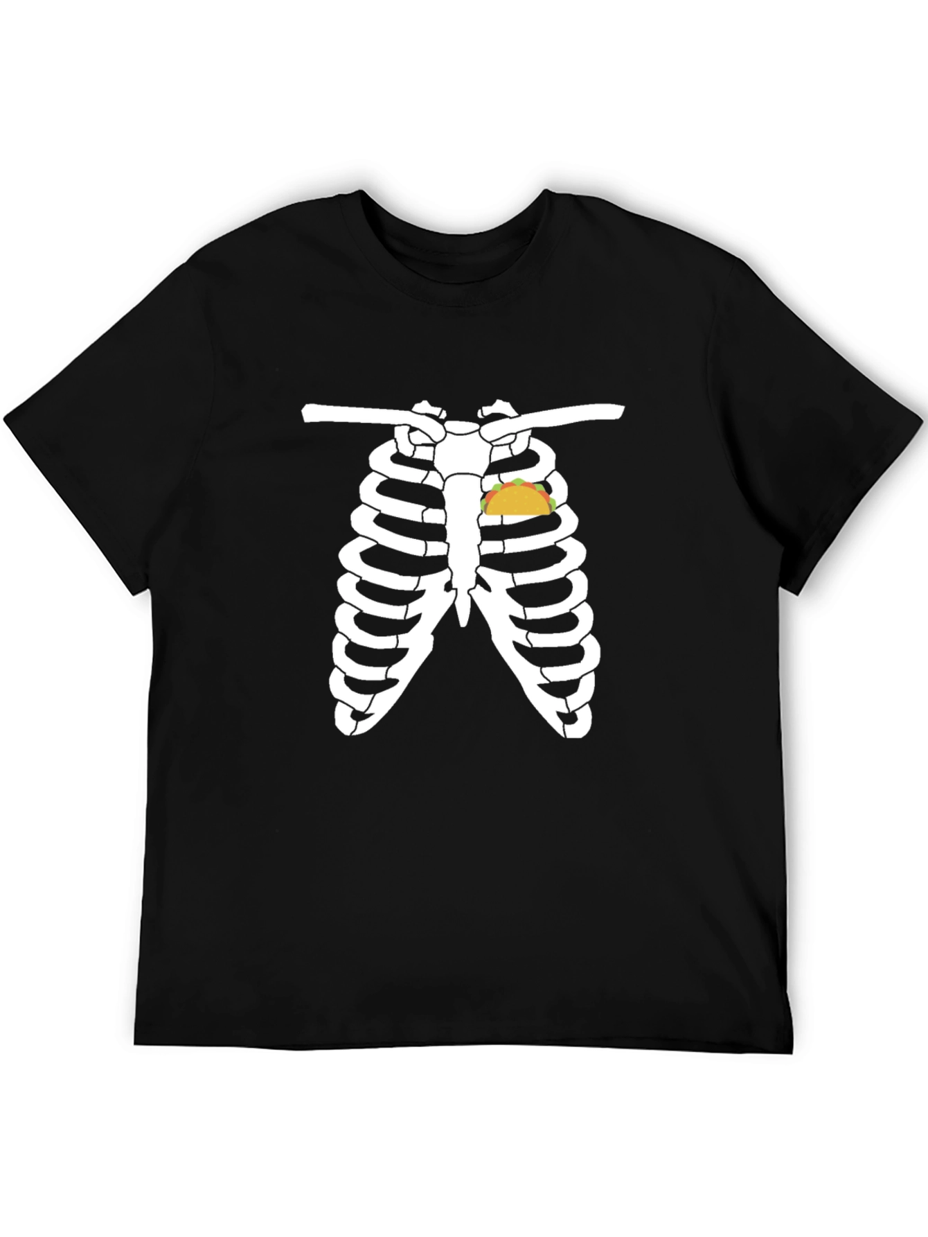 Black Taco Skeleton Ribcage Graphic Tee view 5