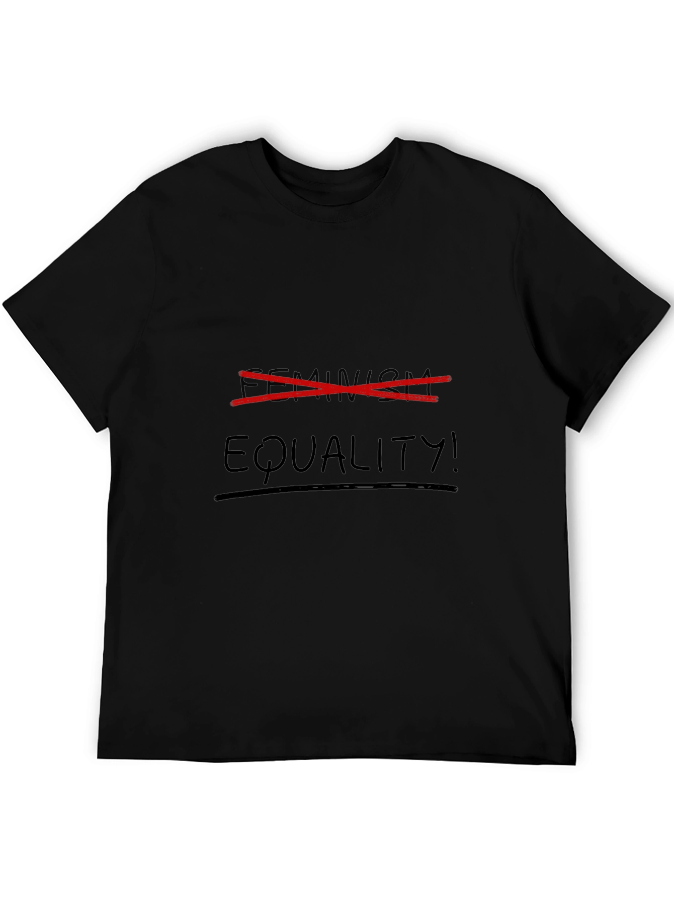 Black Equality T-Shirt - Anti-Feminist Statement Tee view 5