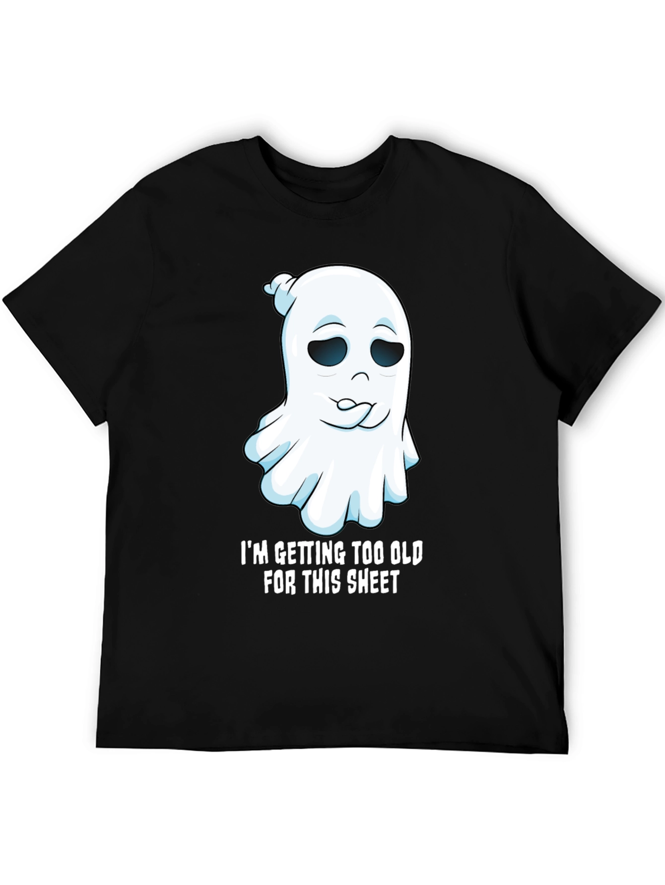 Black Funny Ghost Graphic Tee - I'm Getting Too Old view 5