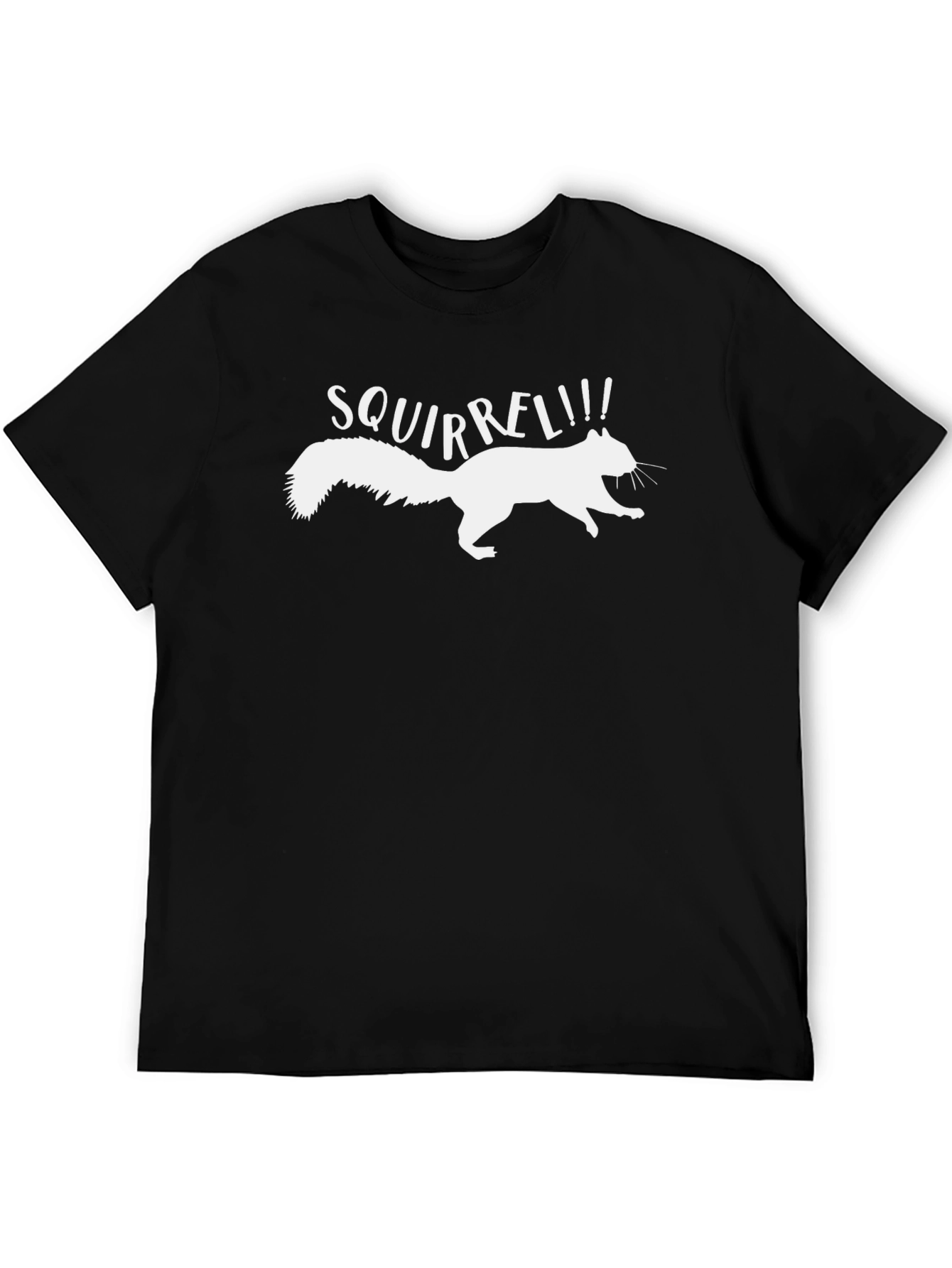 Black Squirrel! Graphic Tee - Black Cotton T-Shirt view 5