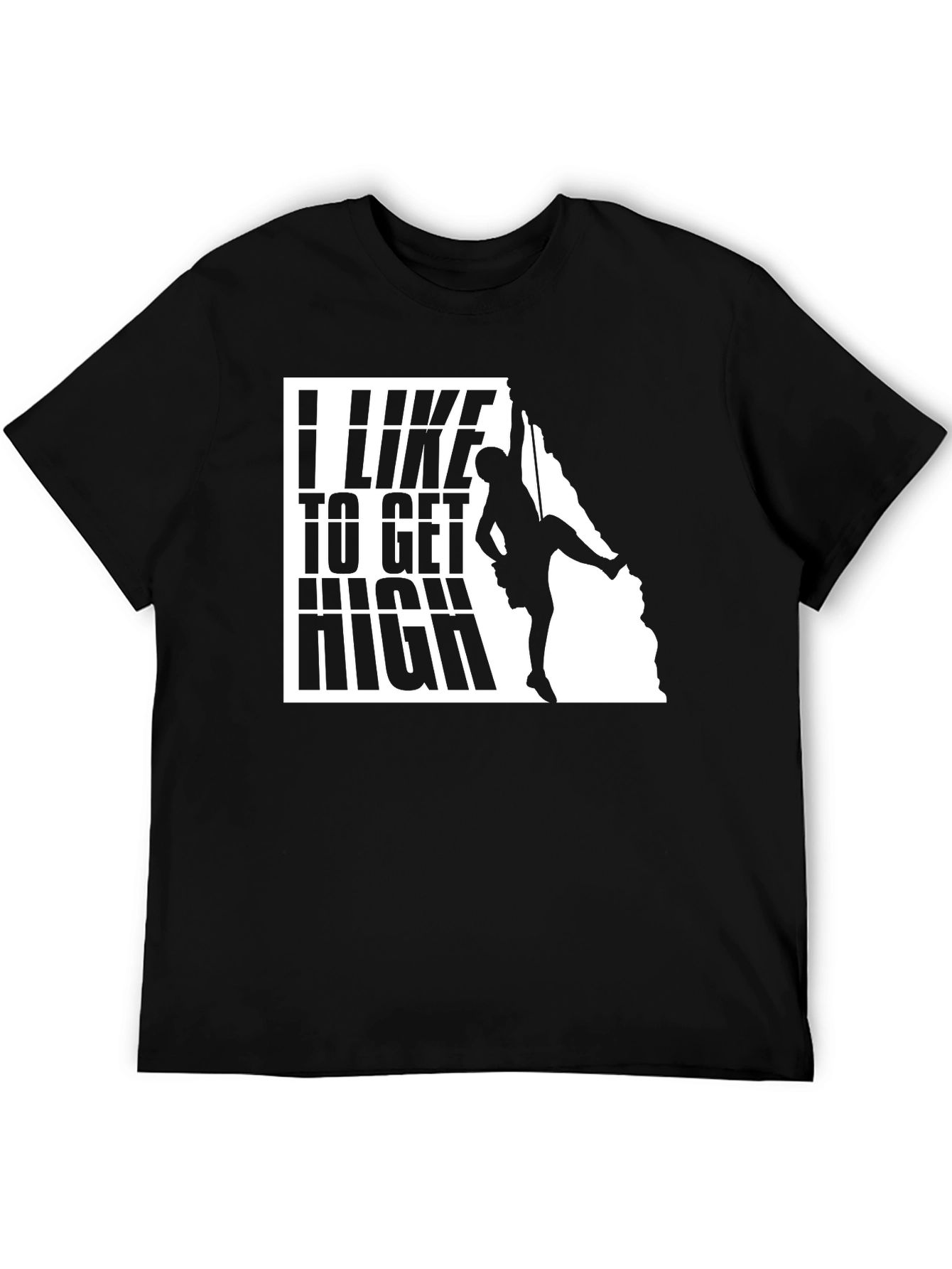 Black Rock Climbing T-Shirt - I Like To Get High view 5