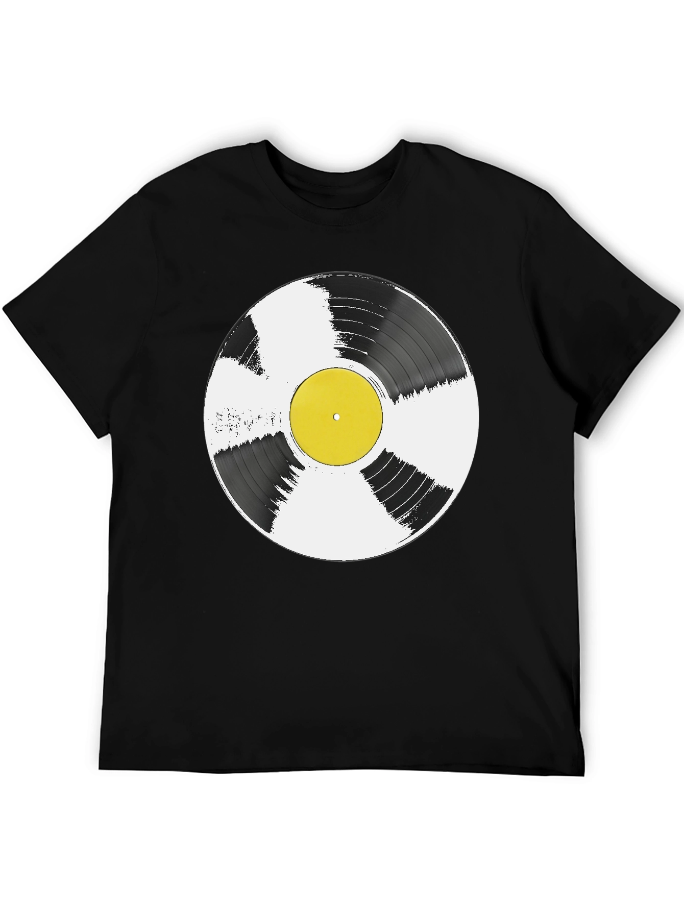 Black Vinyl Record Graphic T-Shirt - Music Lover Tee view 5