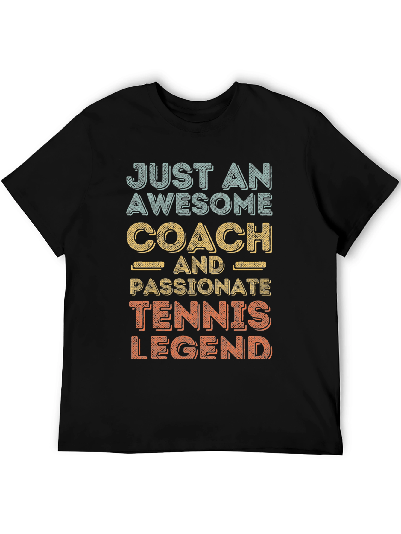 Black Awesome Coach Tennis Legend T-Shirt view 5