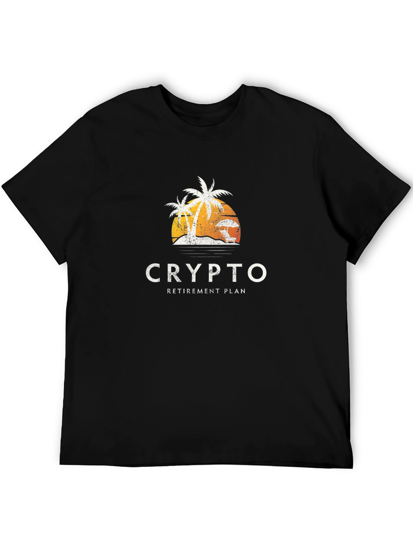 Black Crypto Retirement Plan T-Shirt view 5
