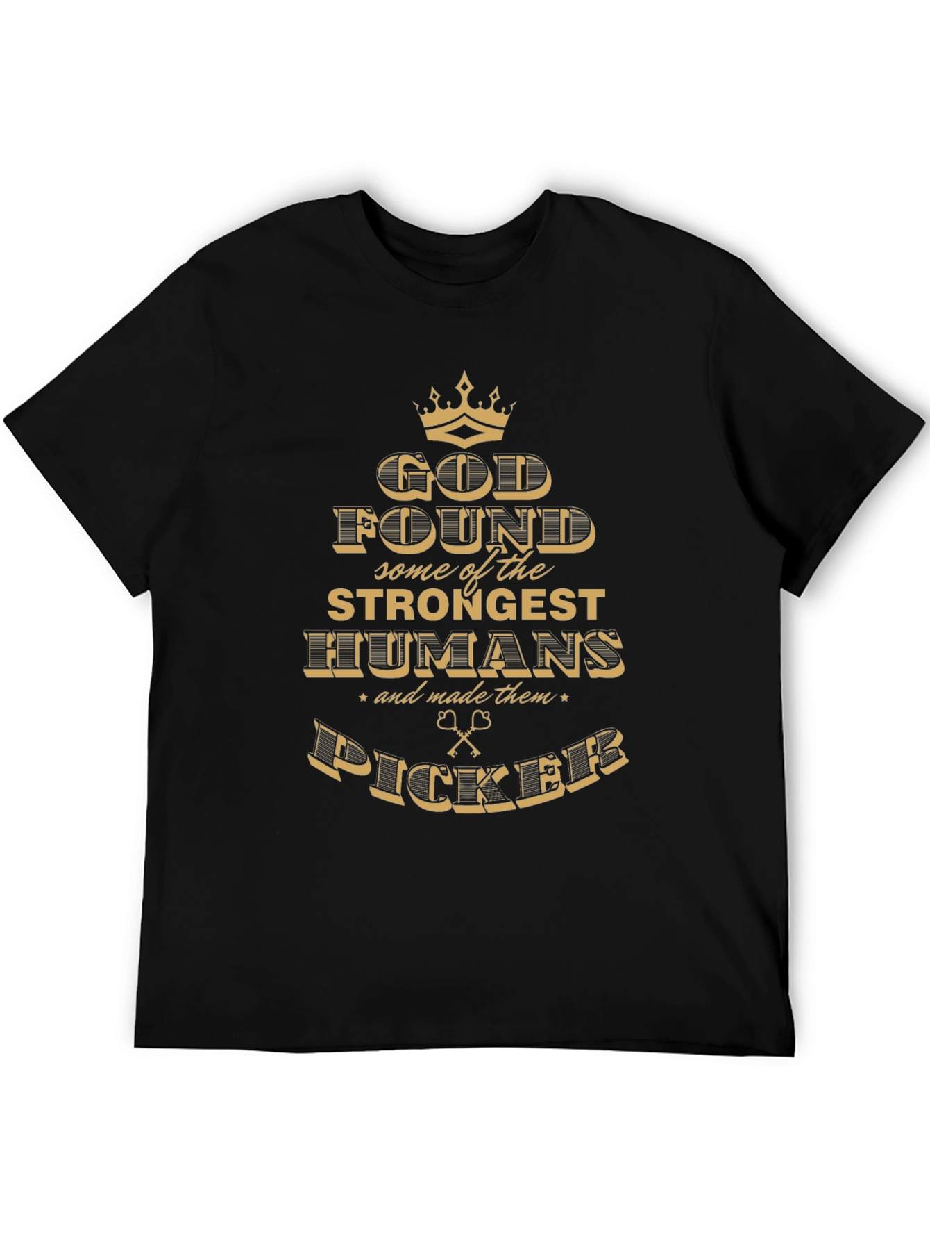 Black God Found Strongest Humans Picker Graphic Tee view 5