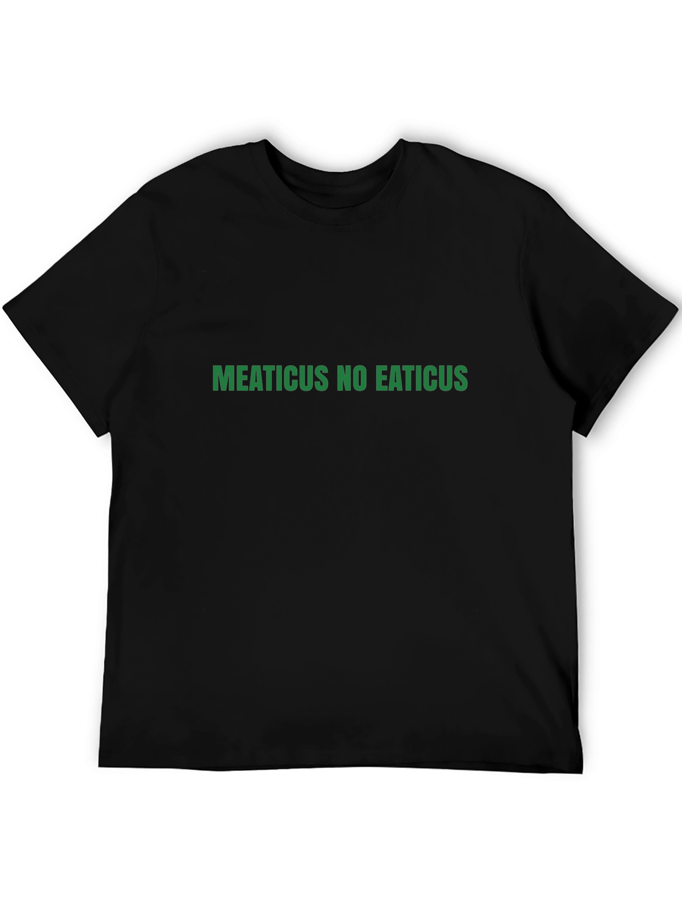 Black Meaticus No Eaticus - Funny Vegan Tee view 5