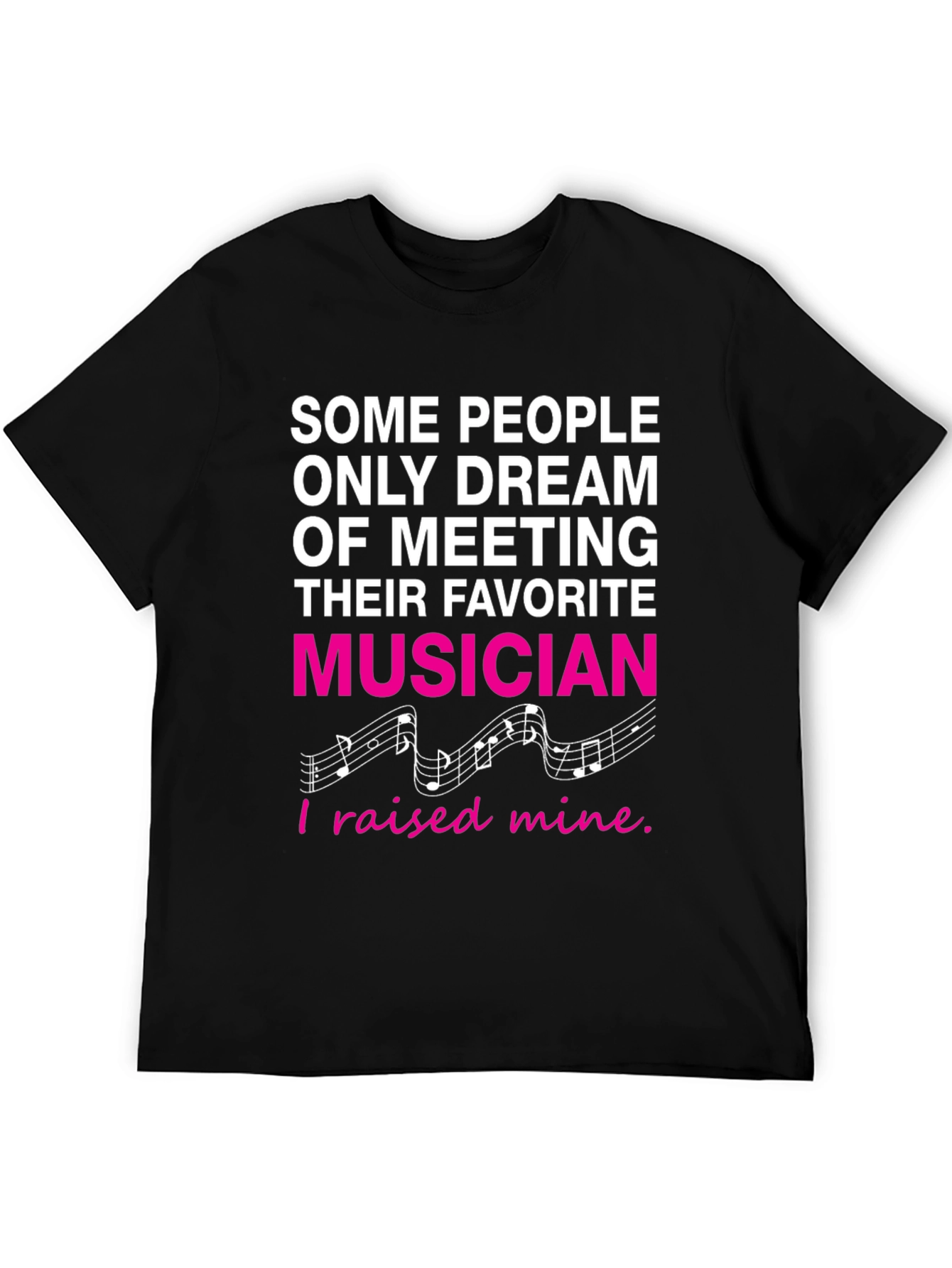 Black Proud Parent Musician Graphic T-Shirt view 5