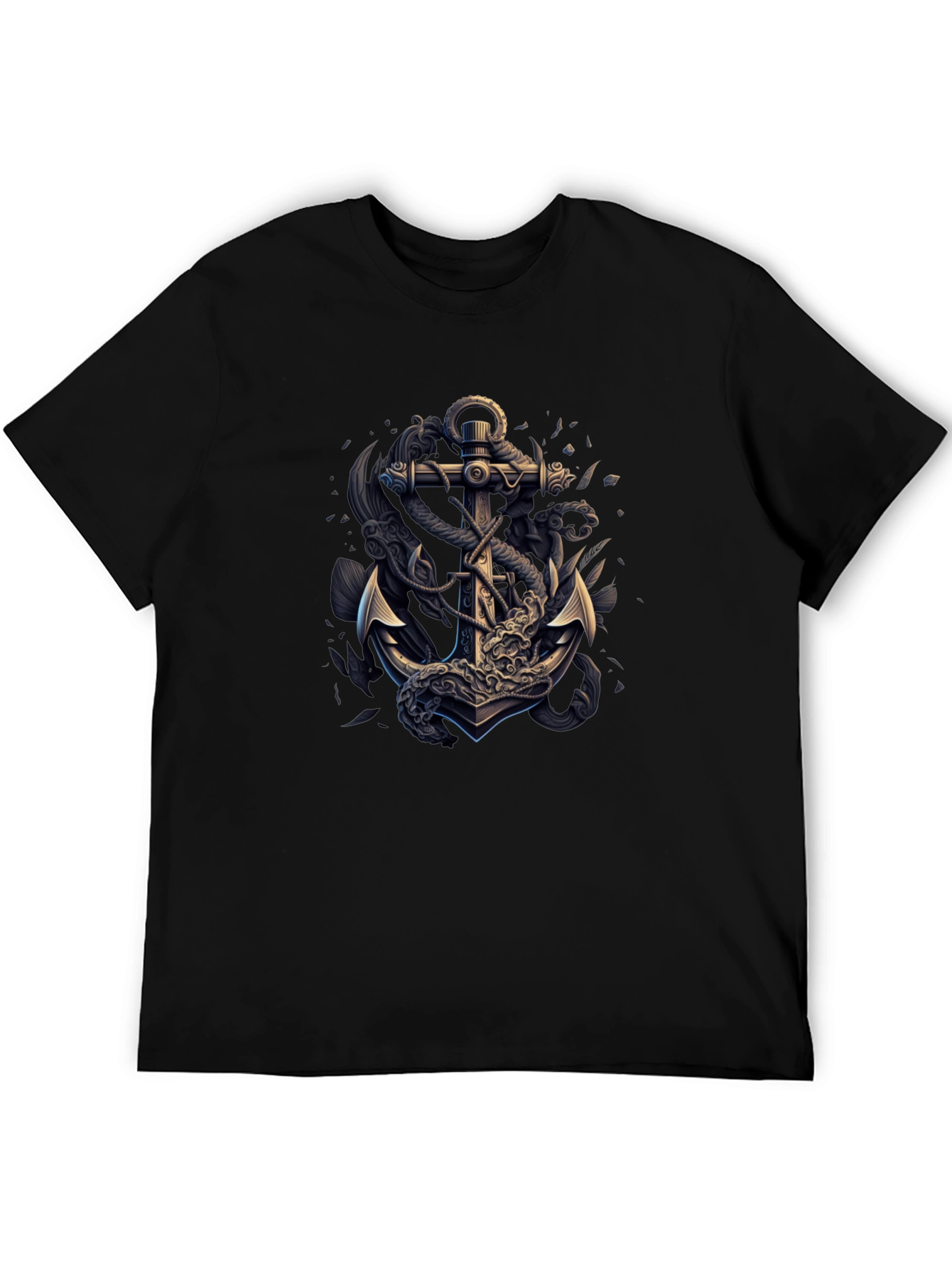 Anchor Kraken Graphic Black T-Shirt - 5