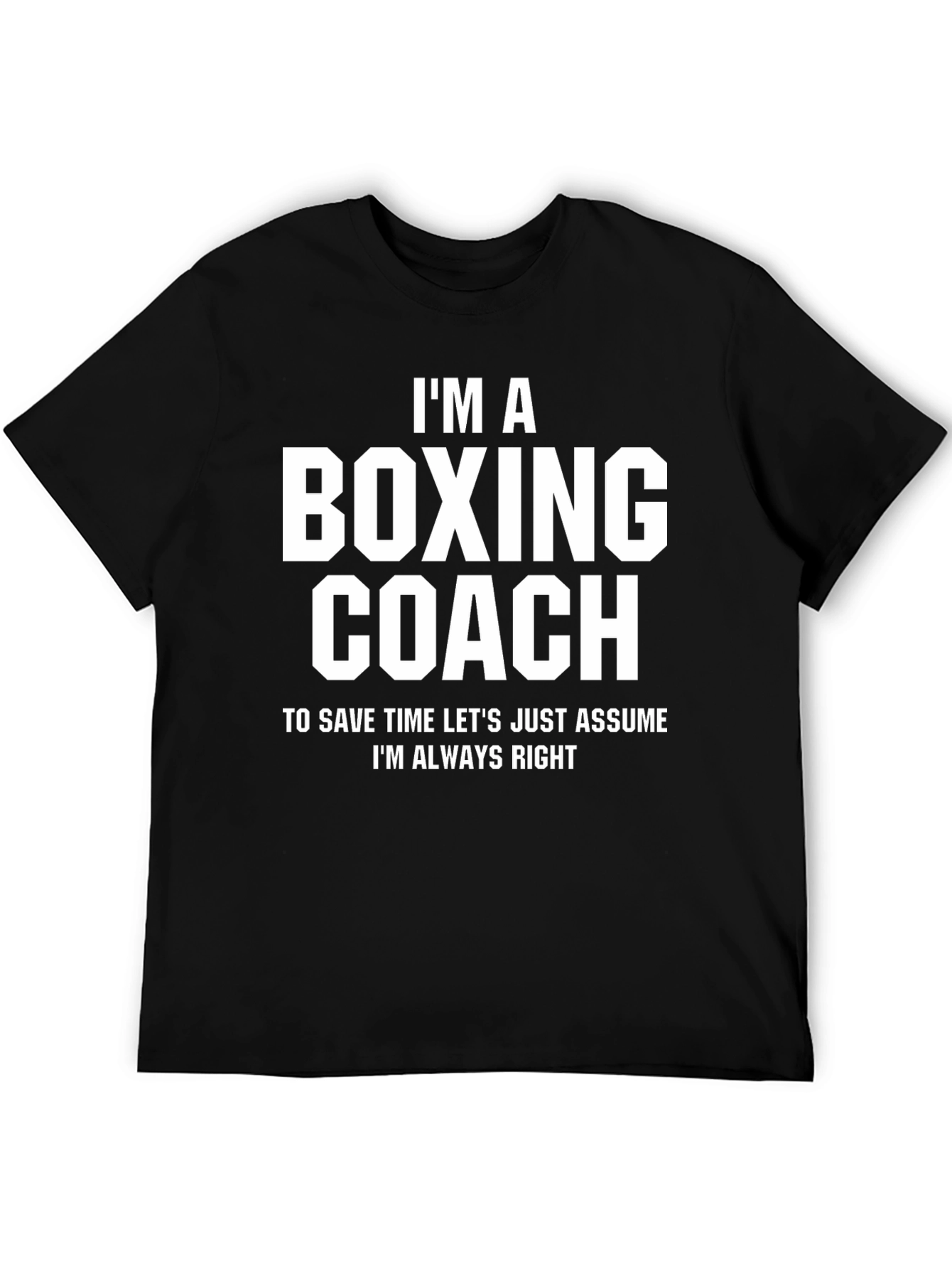 Black I'm a Boxing Coach Funny T-Shirt view 5