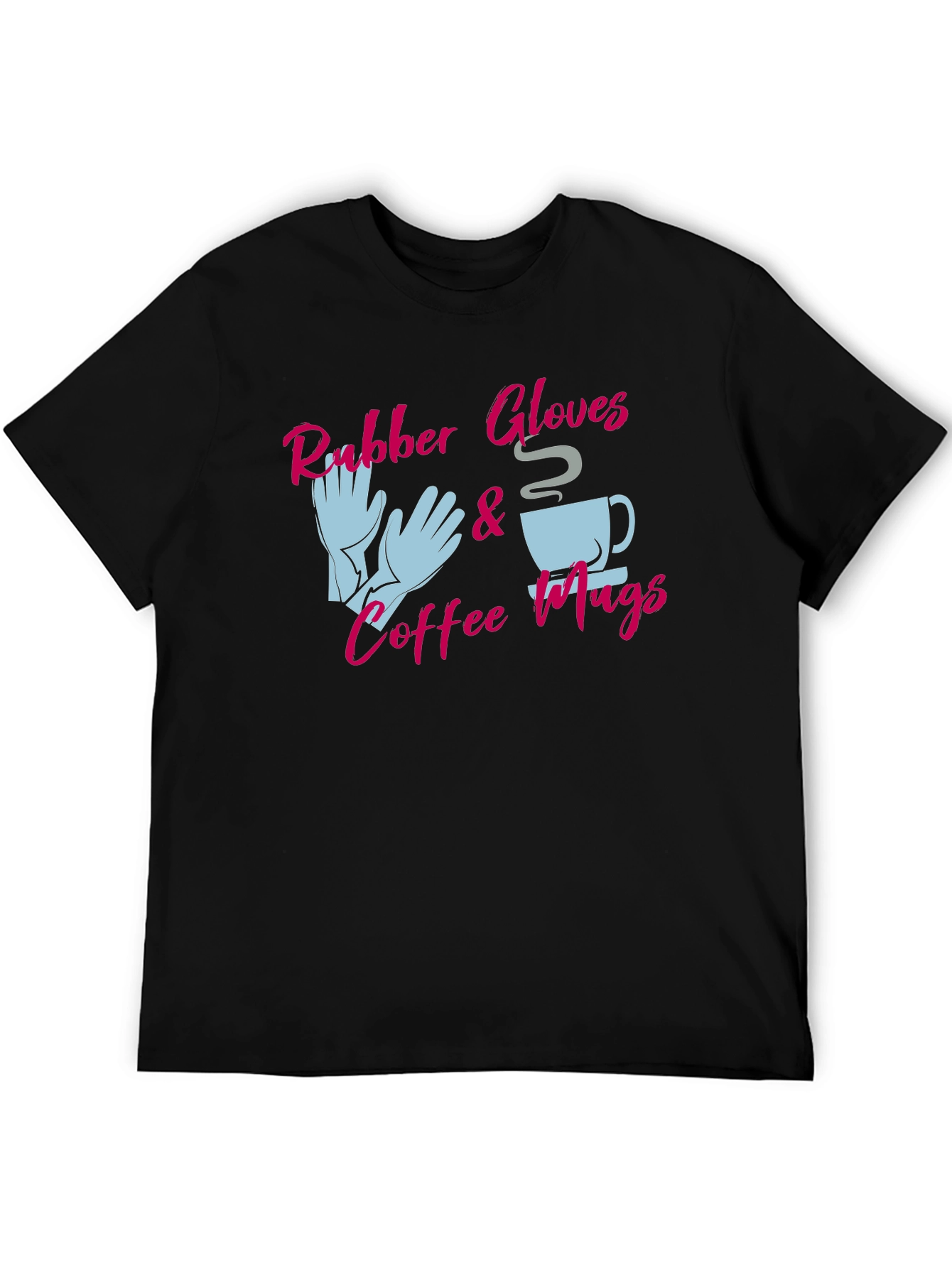 Black Rubber Gloves & Coffee Mugs Graphic Tee view 5