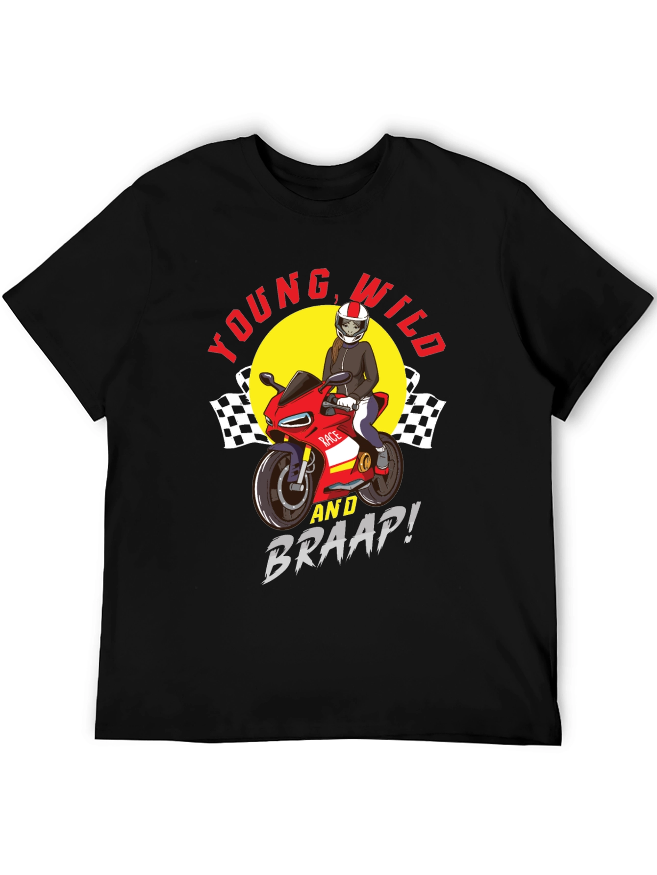 Black Young, Wild & Braap! Graphic Tee view 5