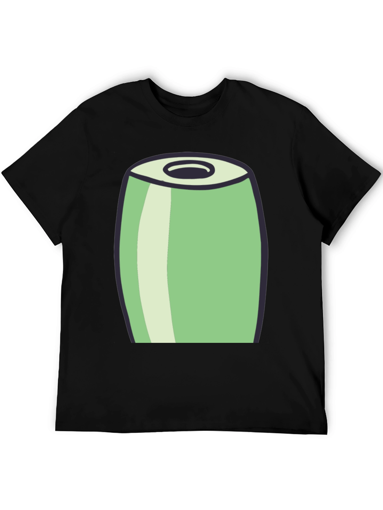 Black Cartoon Can Graphic Tee - Black view 5