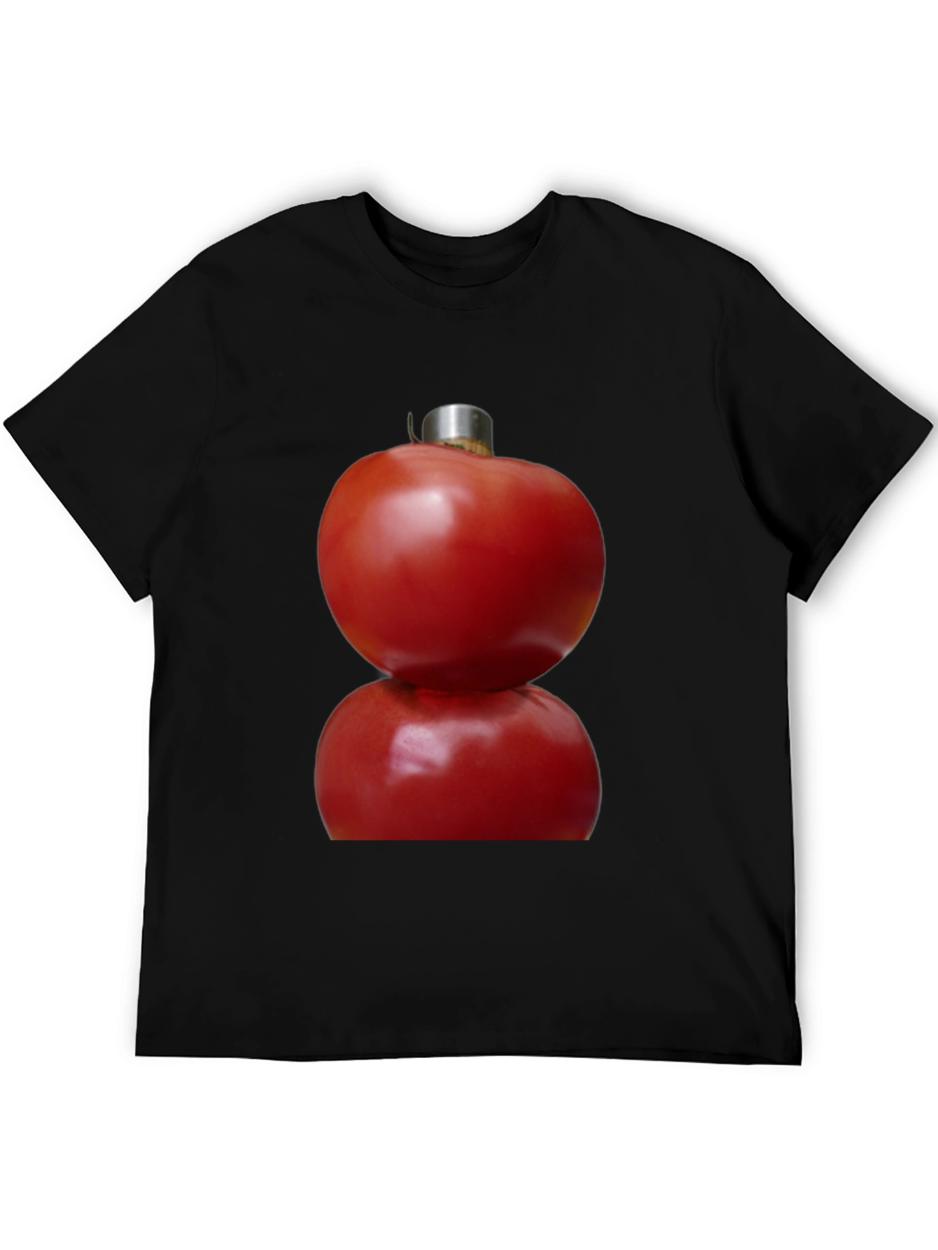 Black Tomato Ornament T-Shirt - Novelty Graphic Tee view 5