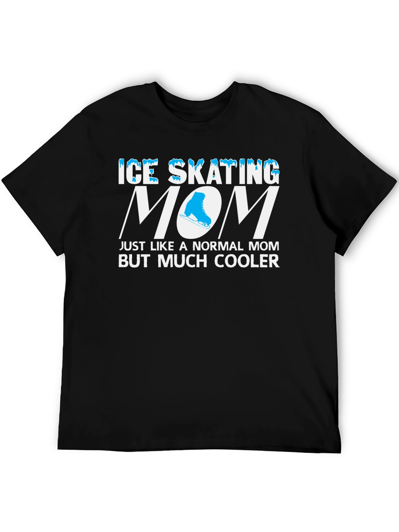 Black Ice Skating Mom T-Shirt - Cool Mother's Day Gift view 5
