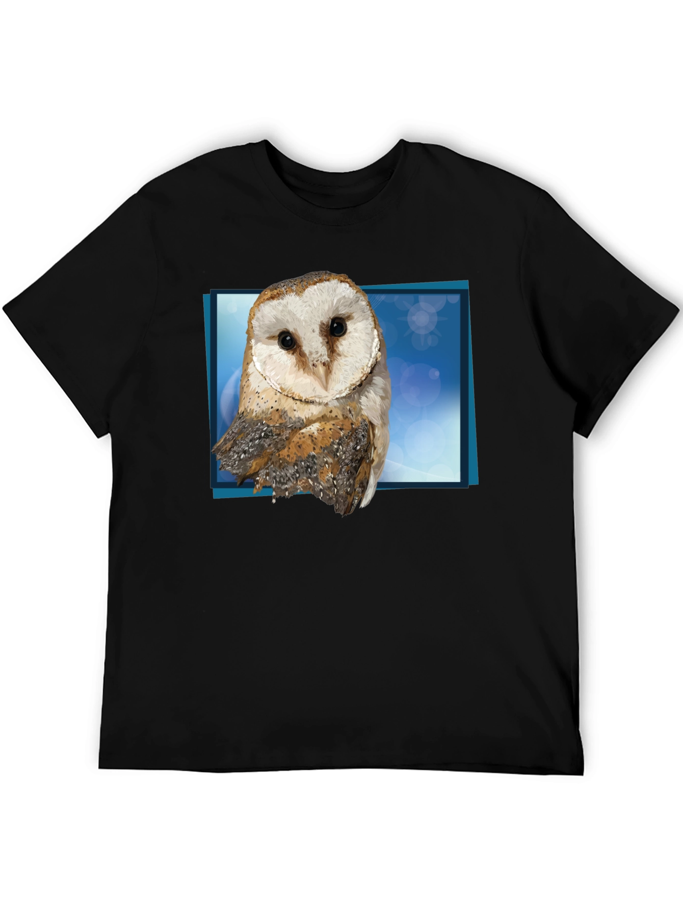 Black Barn Owl Graphic Tee - Men's Black T-Shirt view 5