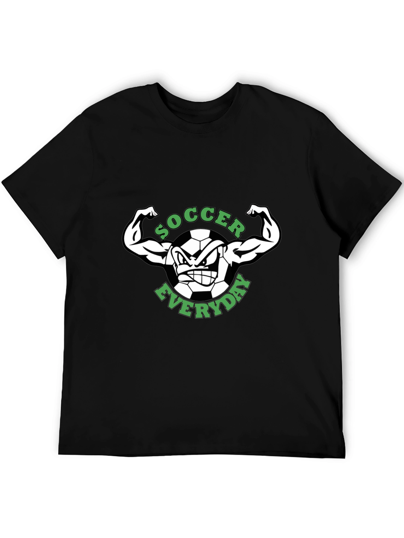 Black Soccer Everyday Graphic T-Shirt view 5