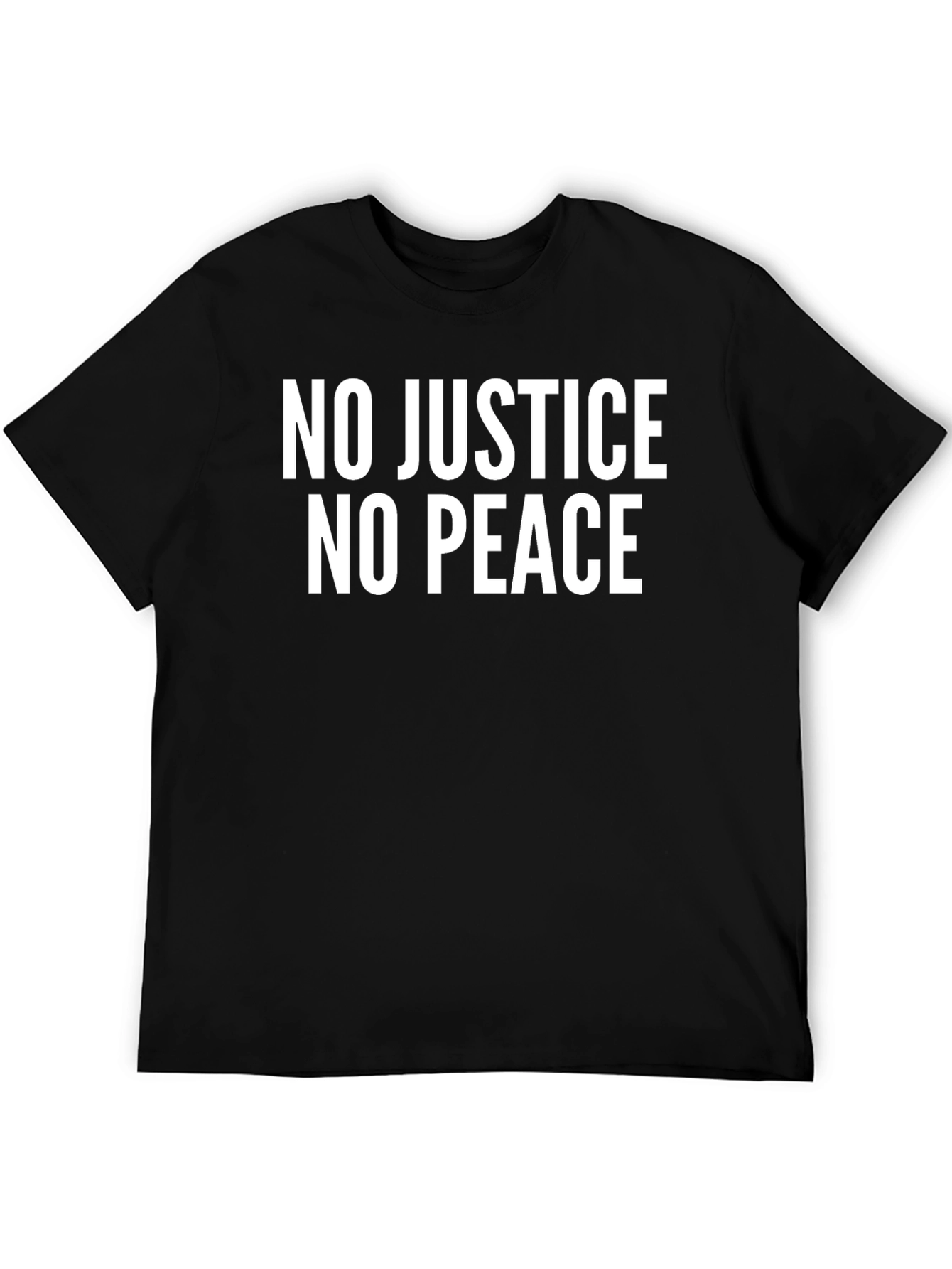 Black No Justice No Peace Graphic T-Shirt view 5