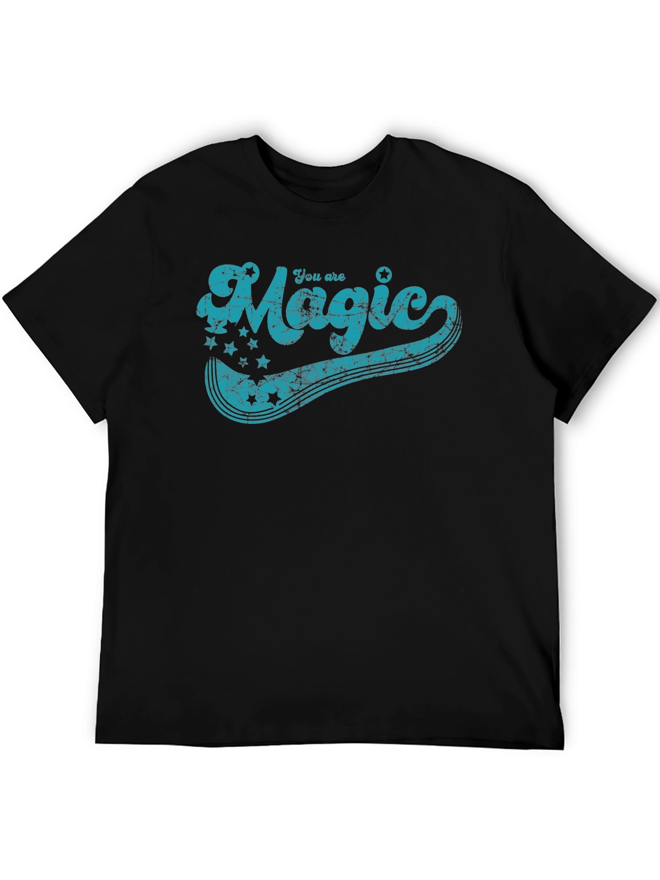 Black You Are Magic Graphic Tee - Vintage Style T-Shirt view 5