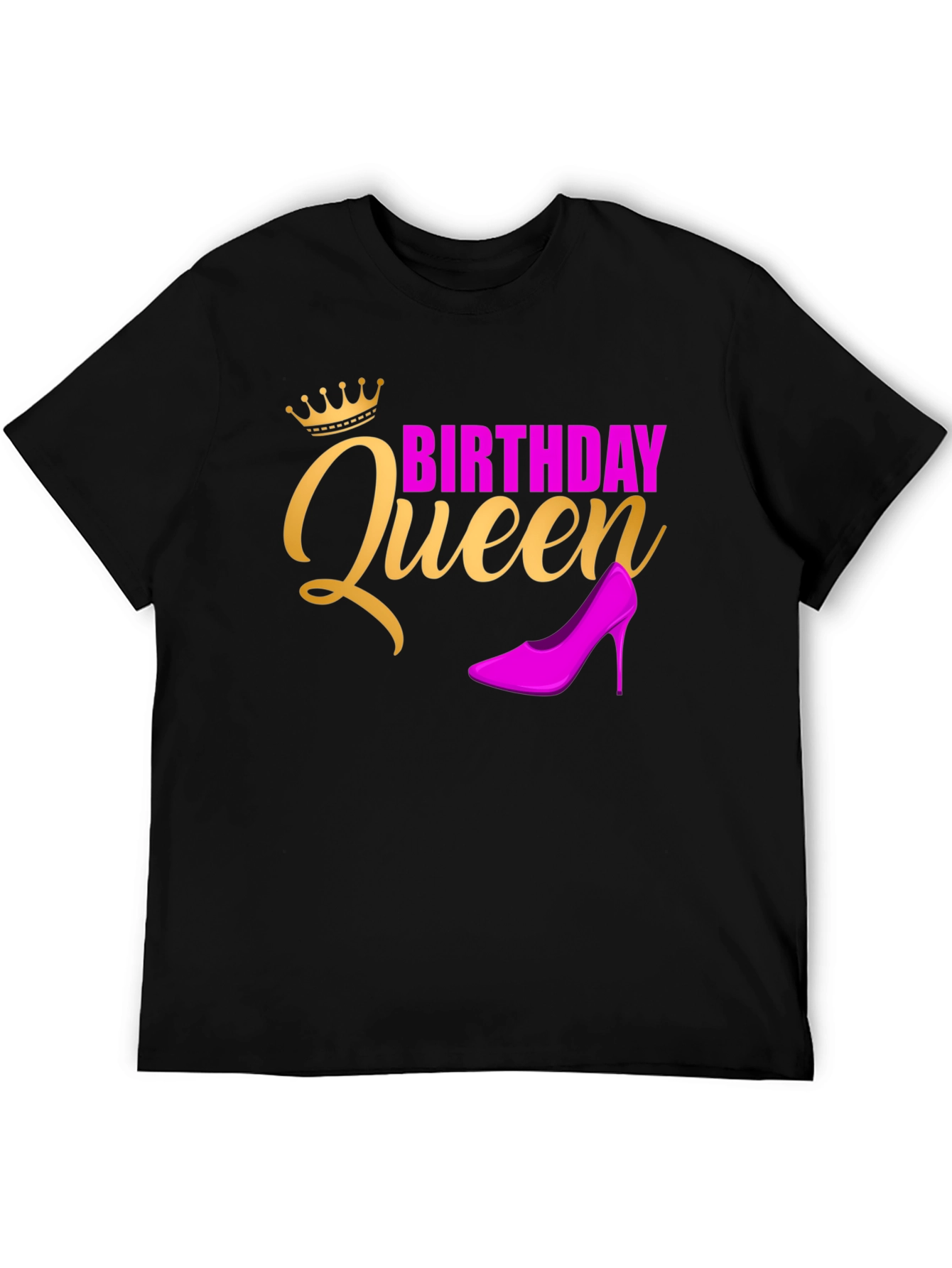 Black Birthday Queen T-Shirt view 5