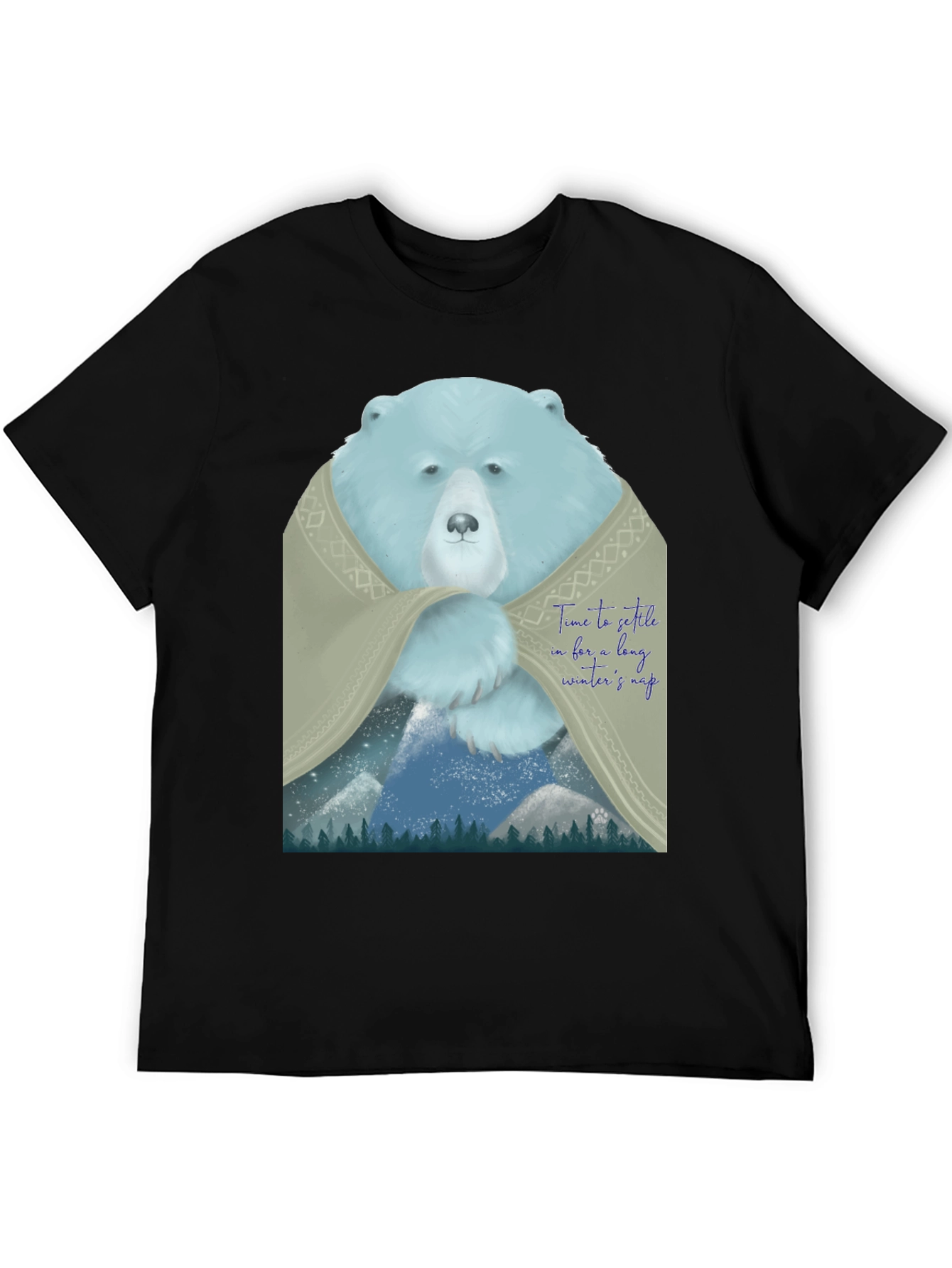 Black Bear Winter Nap Graphic Tee view 5
