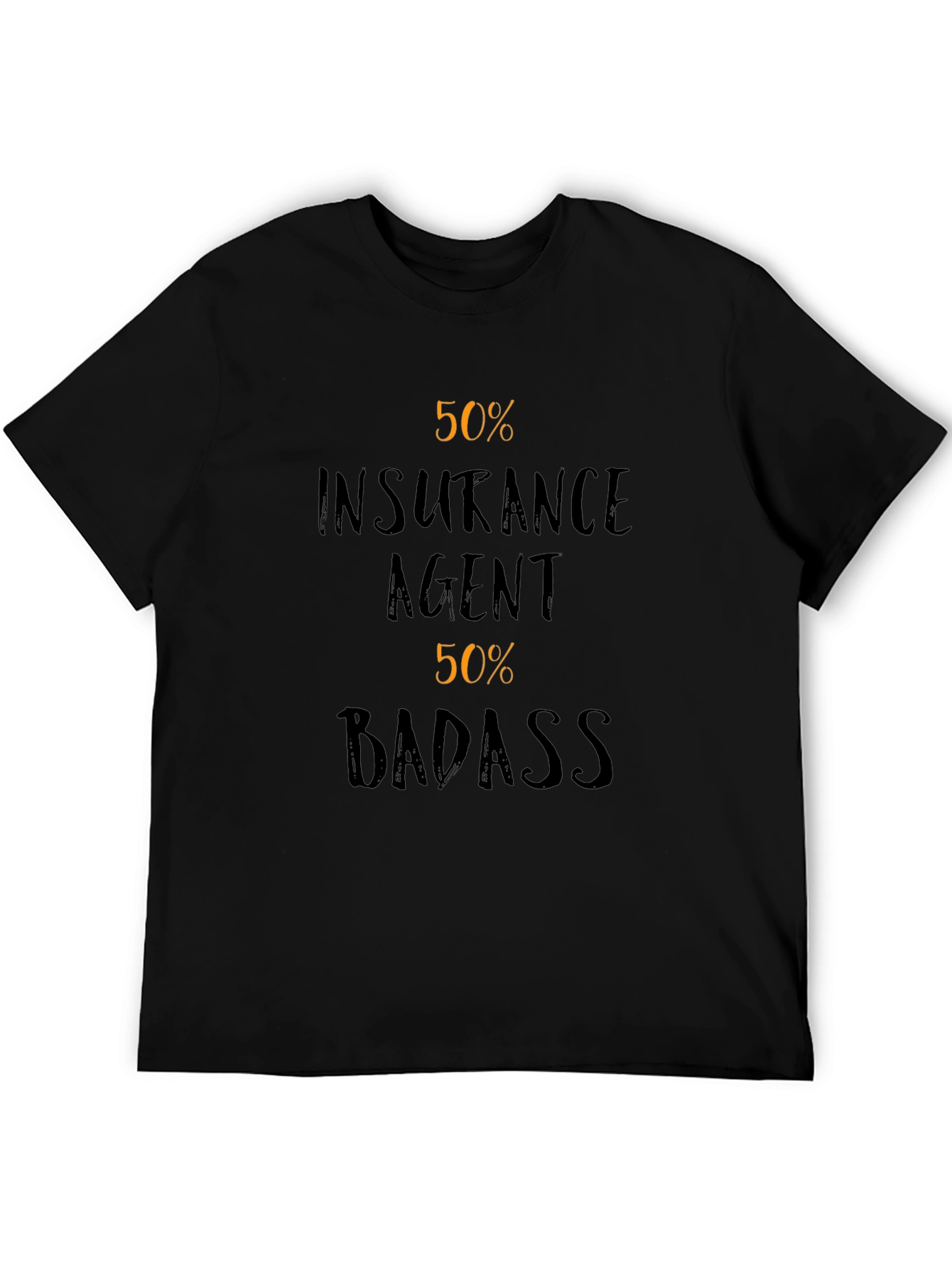 Black Insurance Agent Badass Funny Graphic T-Shirt view 5