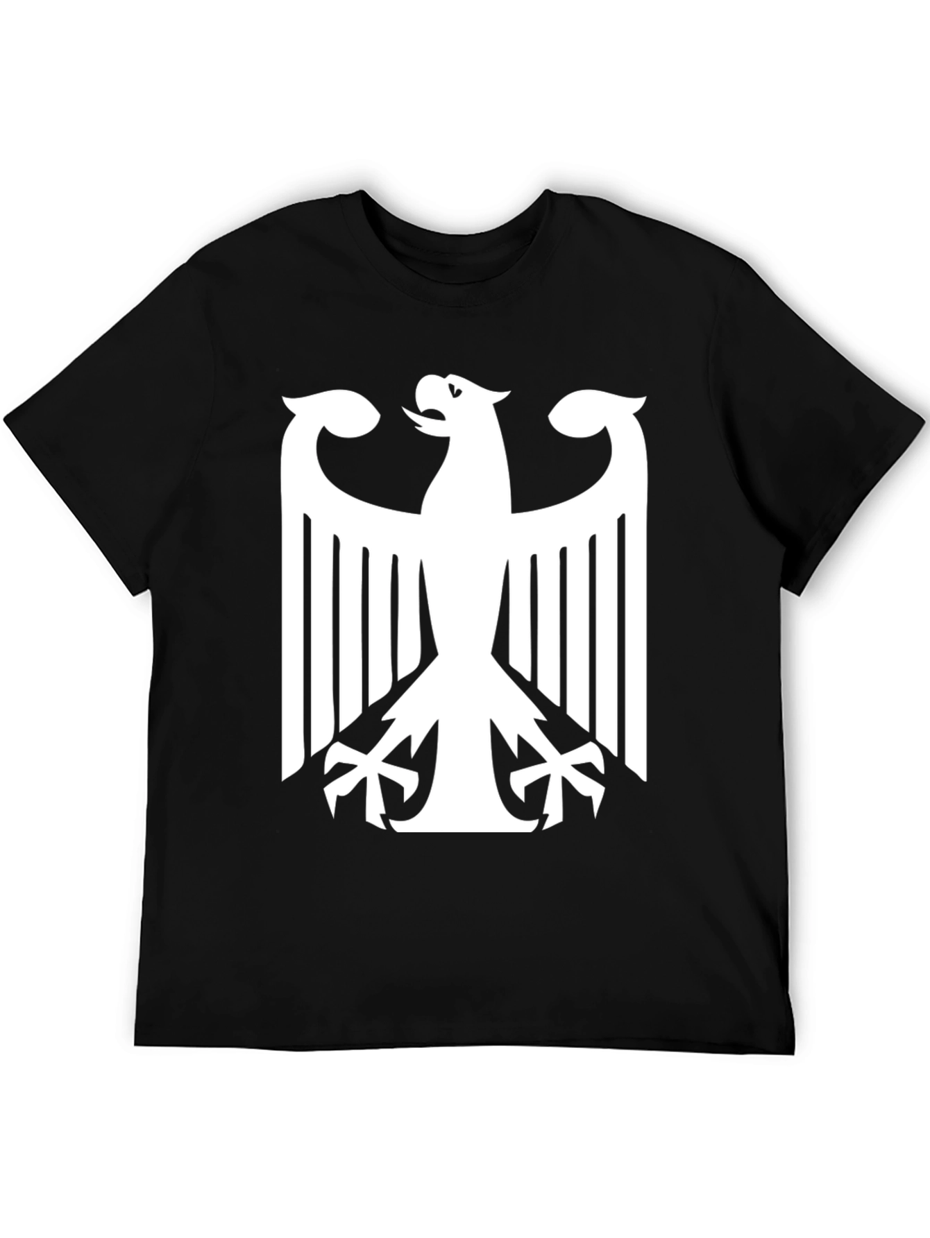 Black German Eagle Graphic Tee - Black Cotton Blend view 5
