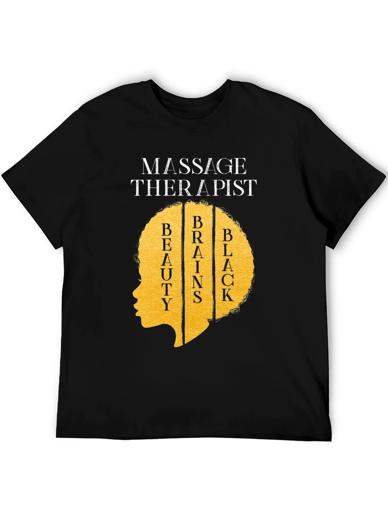 Black Massage Therapist Black Woman T-Shirt view 5