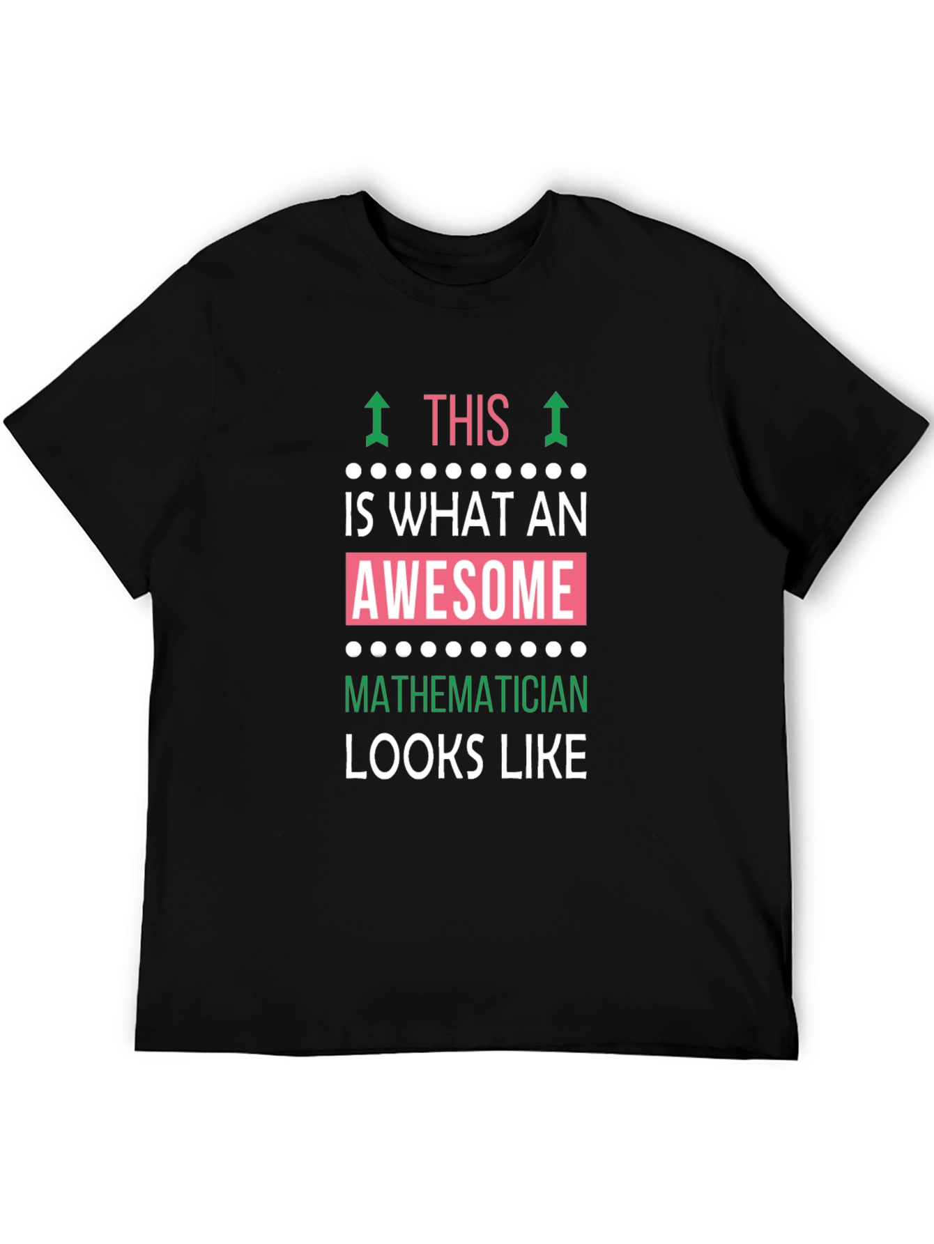 Black Awesome Mathematician T-Shirt view 5