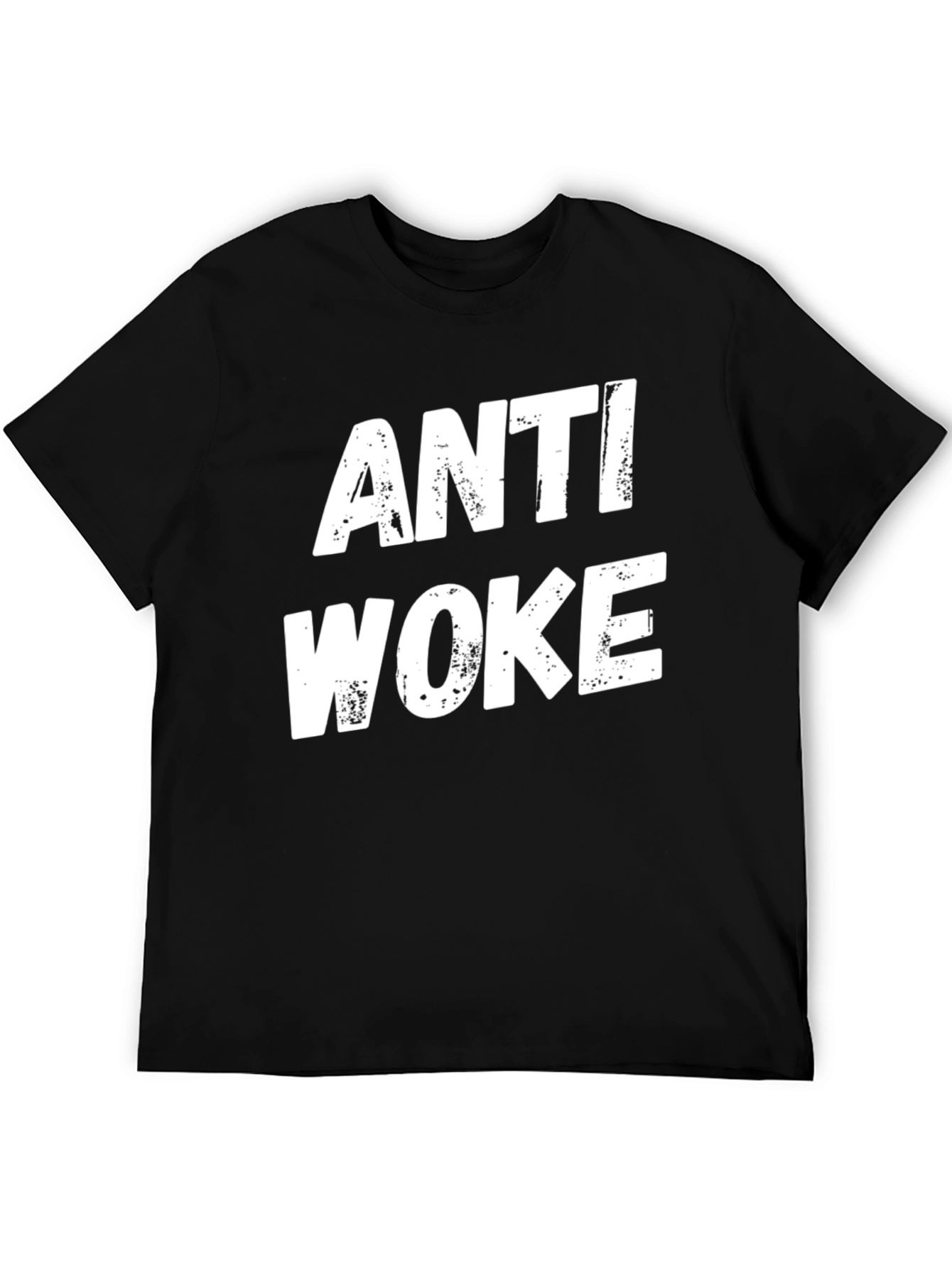 Black Anti Woke Graphic T-Shirt view 5