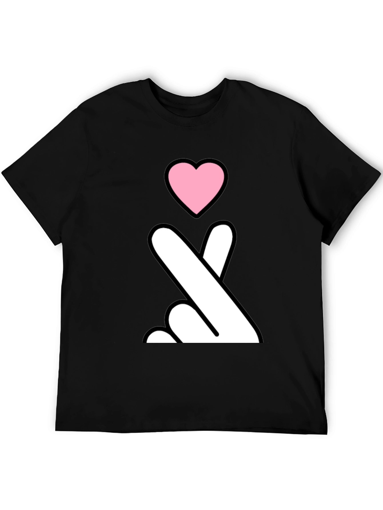 Black Heart Sign Black T-Shirt view 5