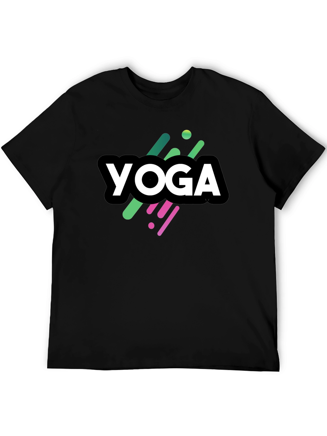 Black Yoga Graphic Black T-Shirt view 5