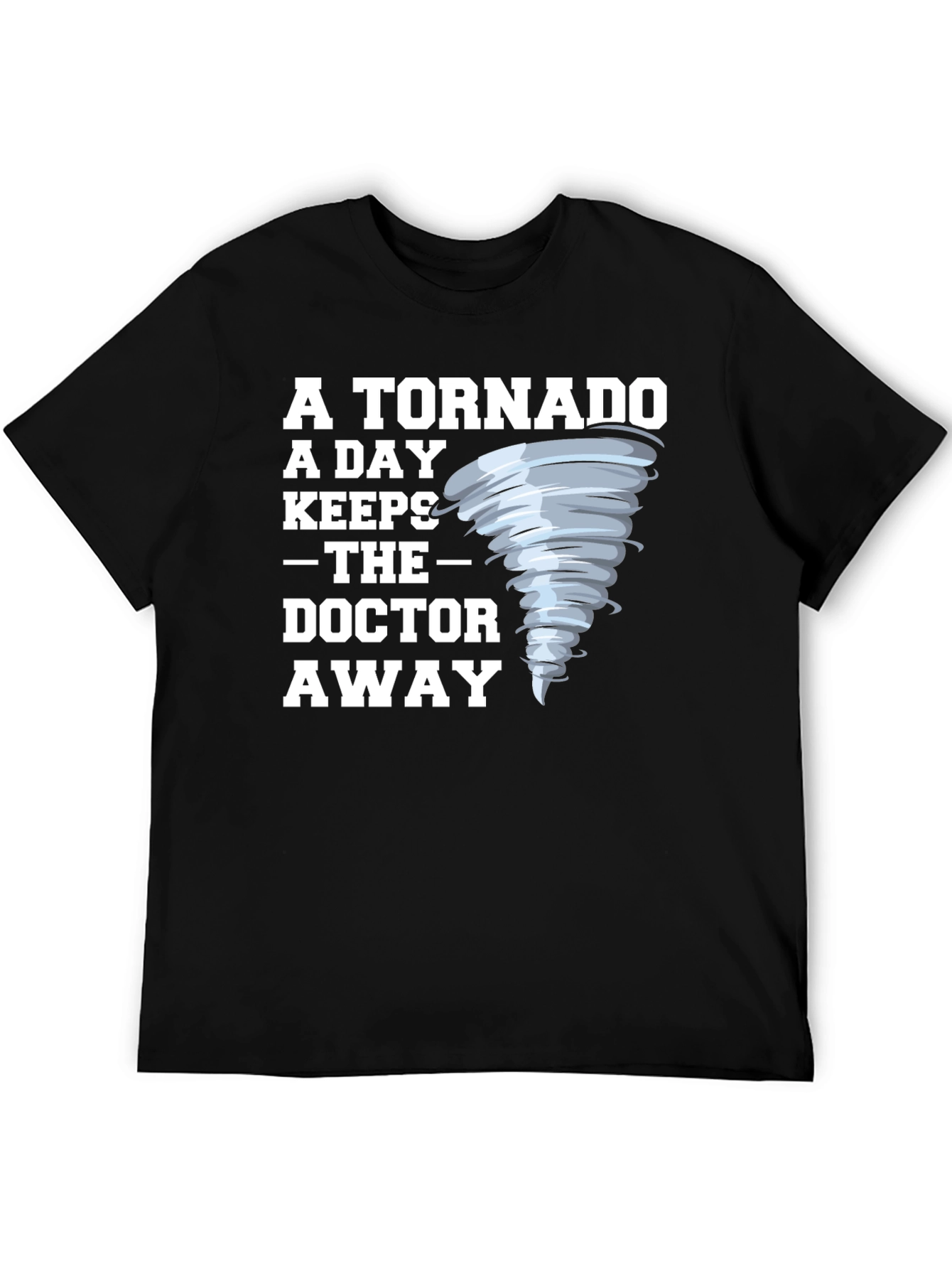 Black Tornado A Day Keeps Doctor Away Graphic Tee view 5