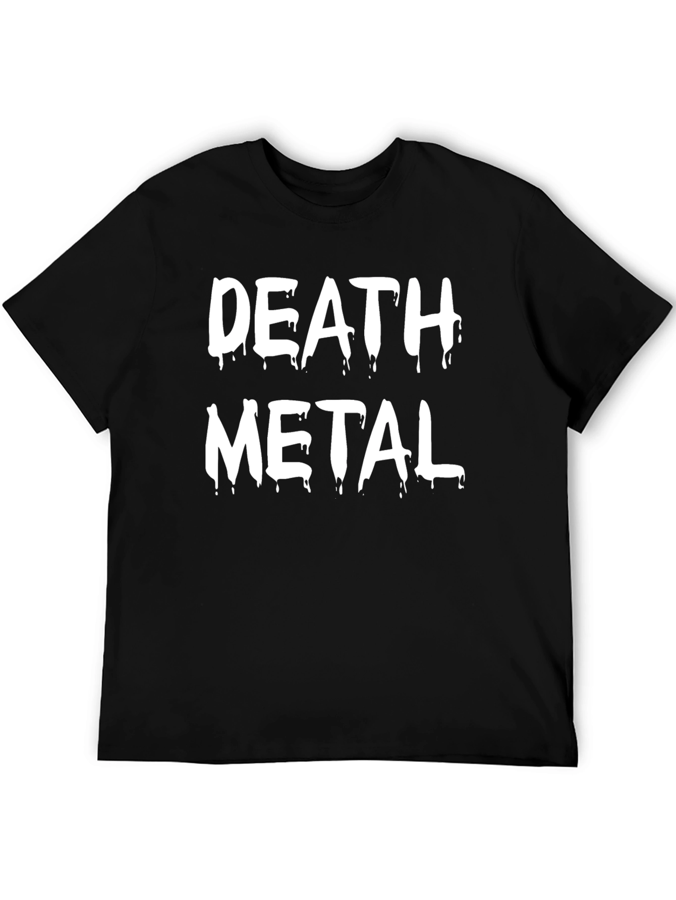 Black Death Metal Graphic Tee - Black Cotton Shirt view 5
